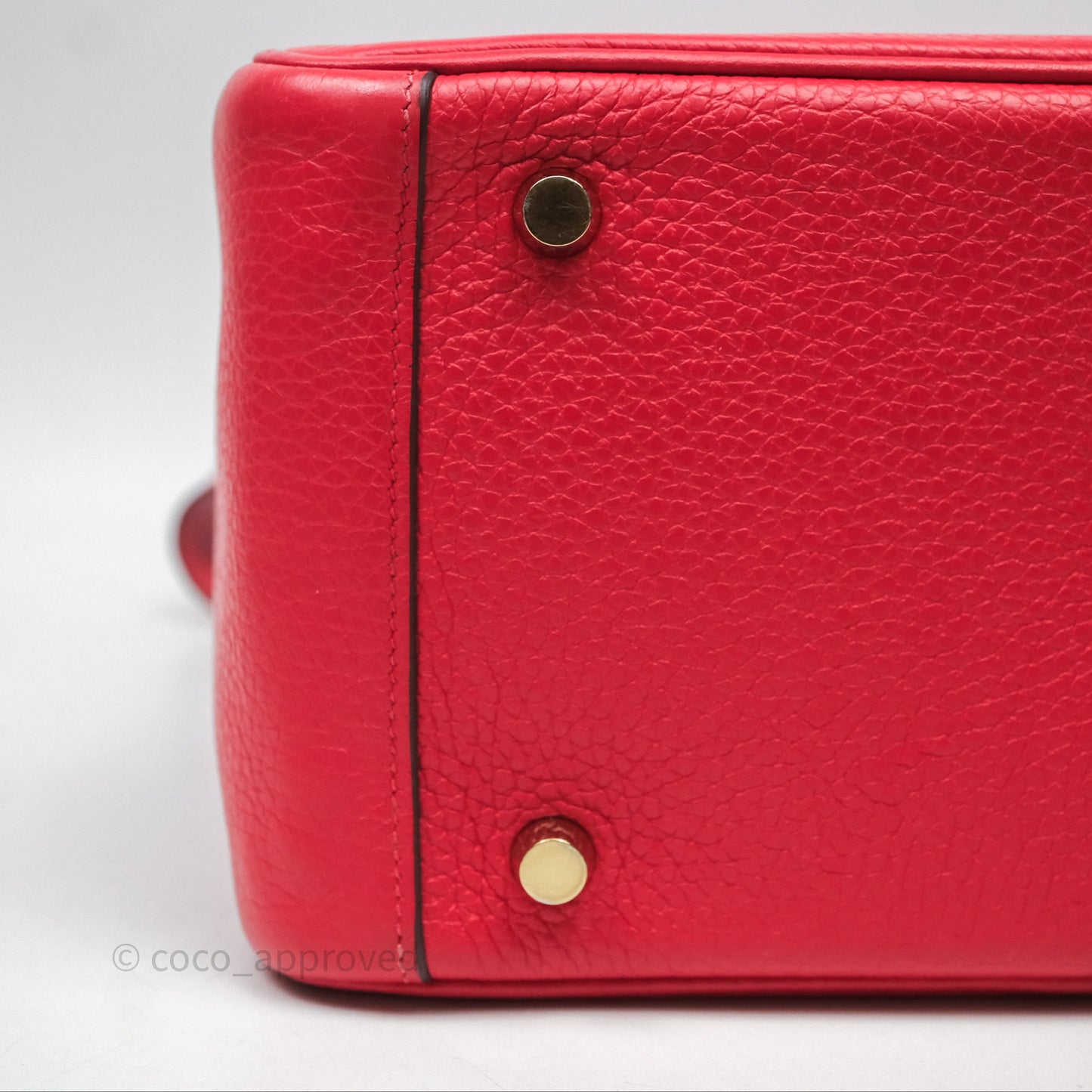 Hermes Lindy 26 Rouge Tomate S5 Taurillon Clemence Gold Hardware