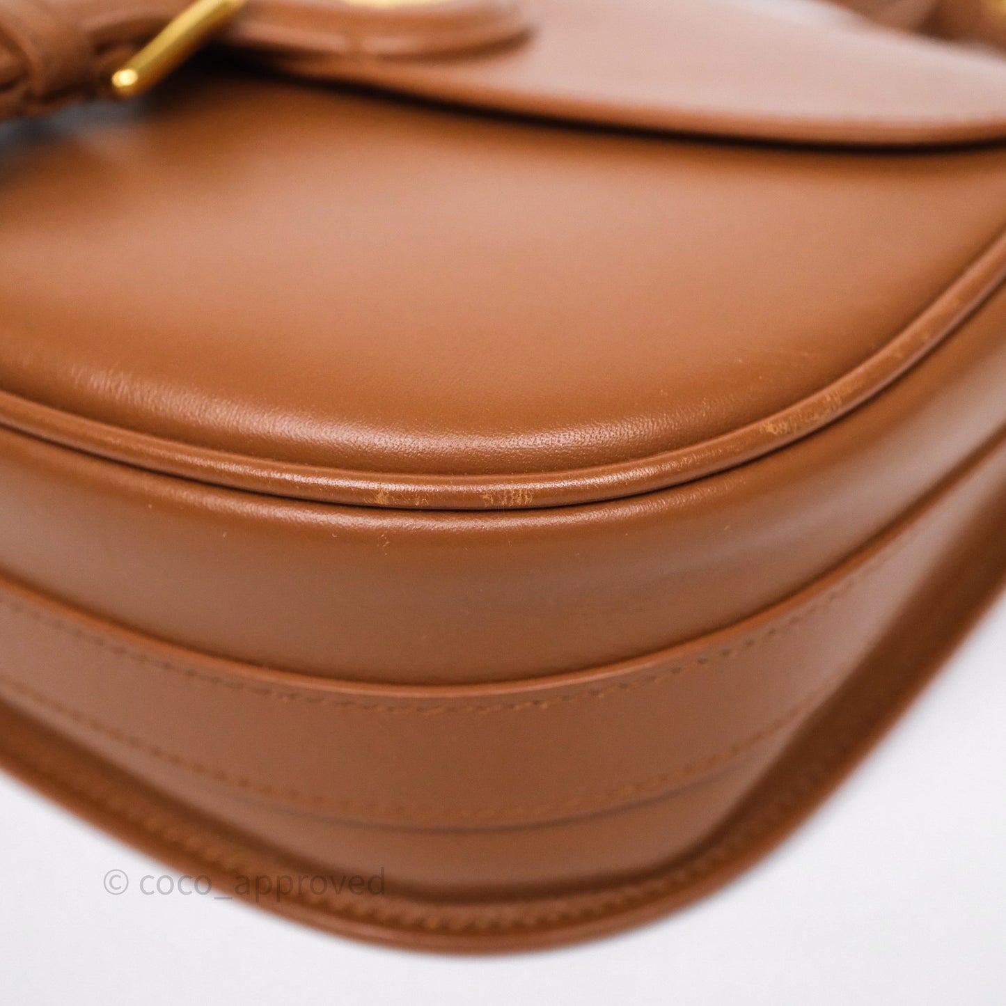 Christian Dior Medium Bobby Bag Brown Calfskin Gold Hardware