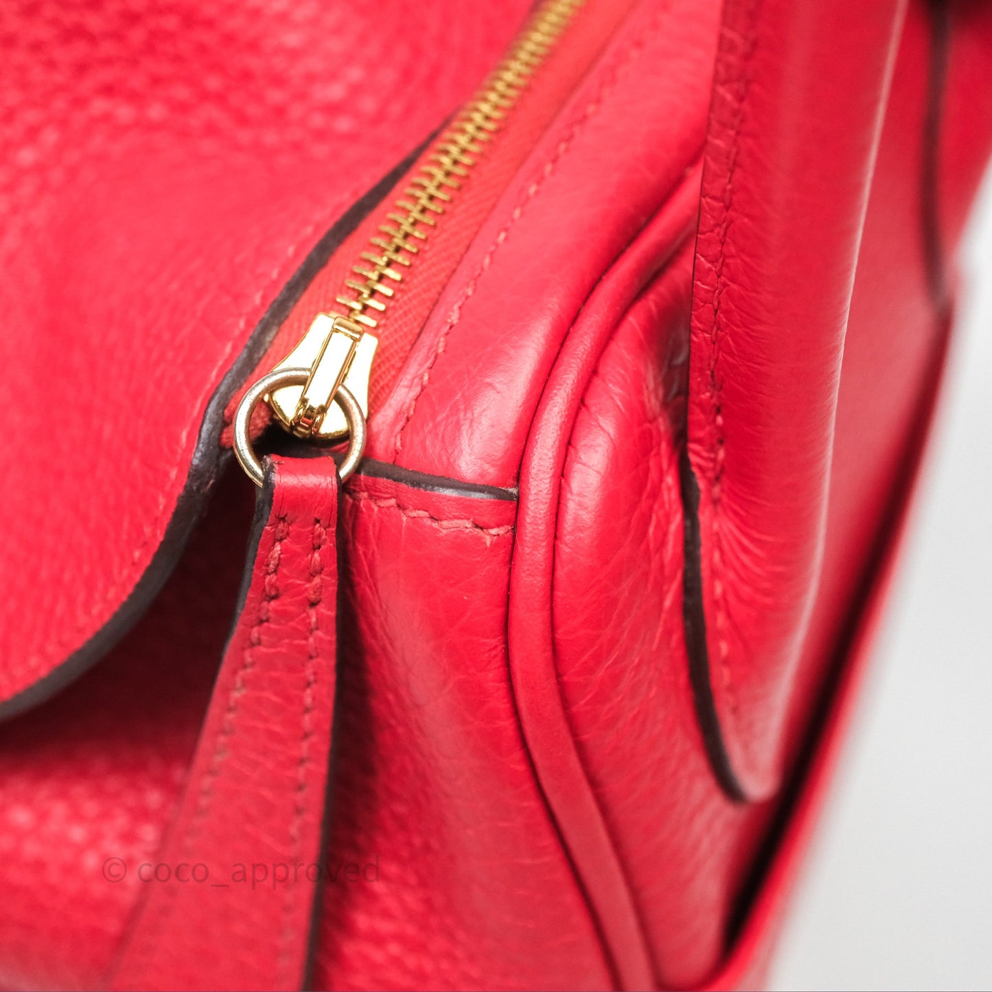 Hermes Lindy 26 Rouge Tomate S5 Taurillon Clemence Gold Hardware