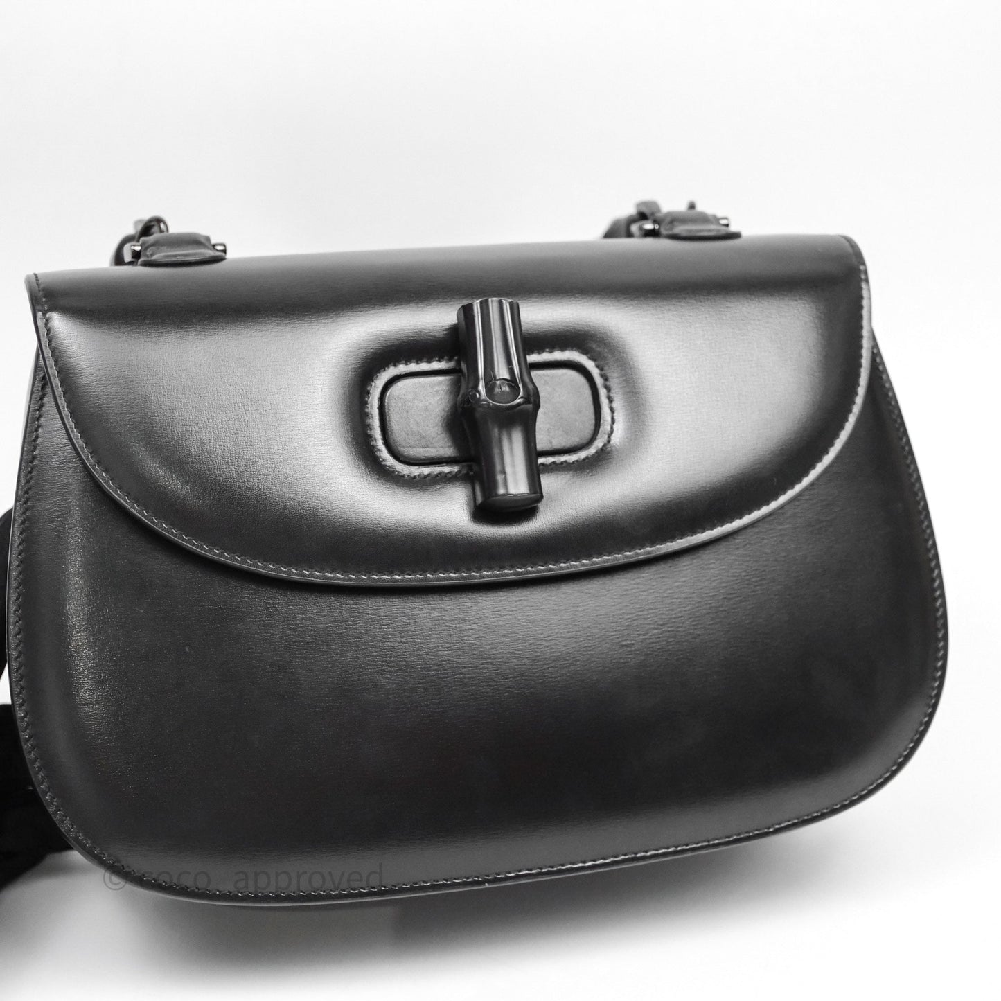 Gucci Bamboo 1947 Top Handle Medium Bag Black