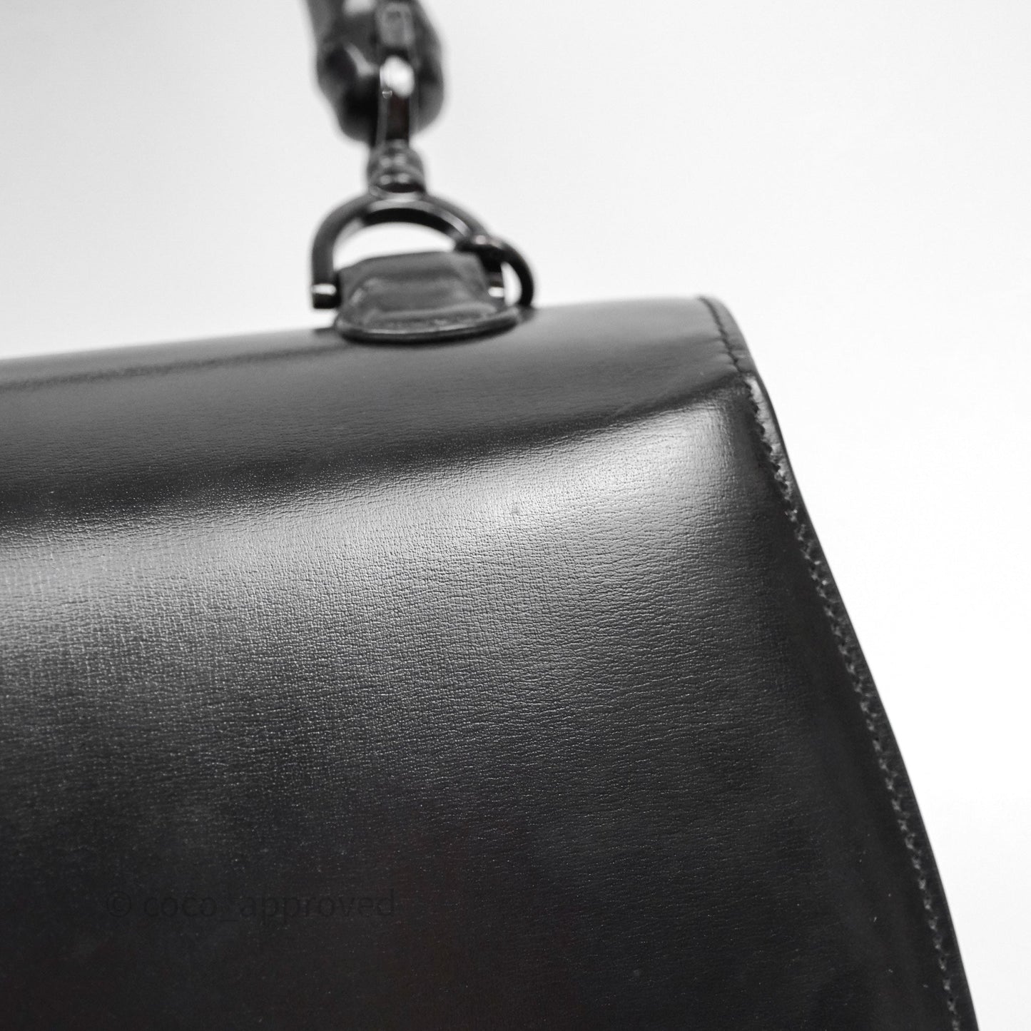 Gucci Bamboo 1947 Top Handle Medium Bag Black