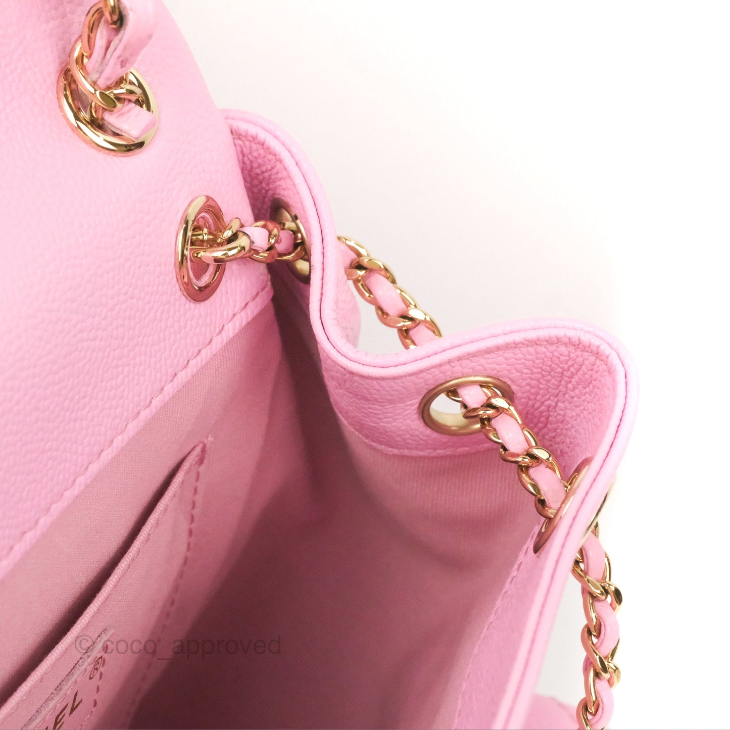 Chanel Duma Backpack Medium Pink Caviar Gold Hardware 23P