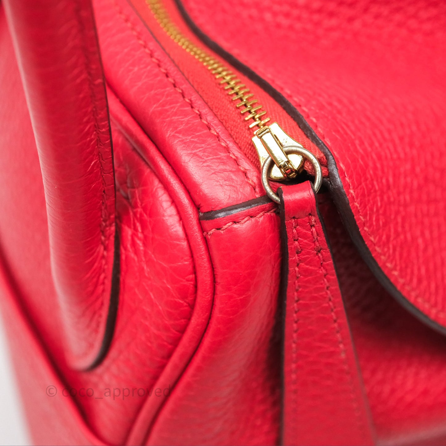 Hermes Lindy 26 Rouge Tomate S5 Taurillon Clemence Gold Hardware