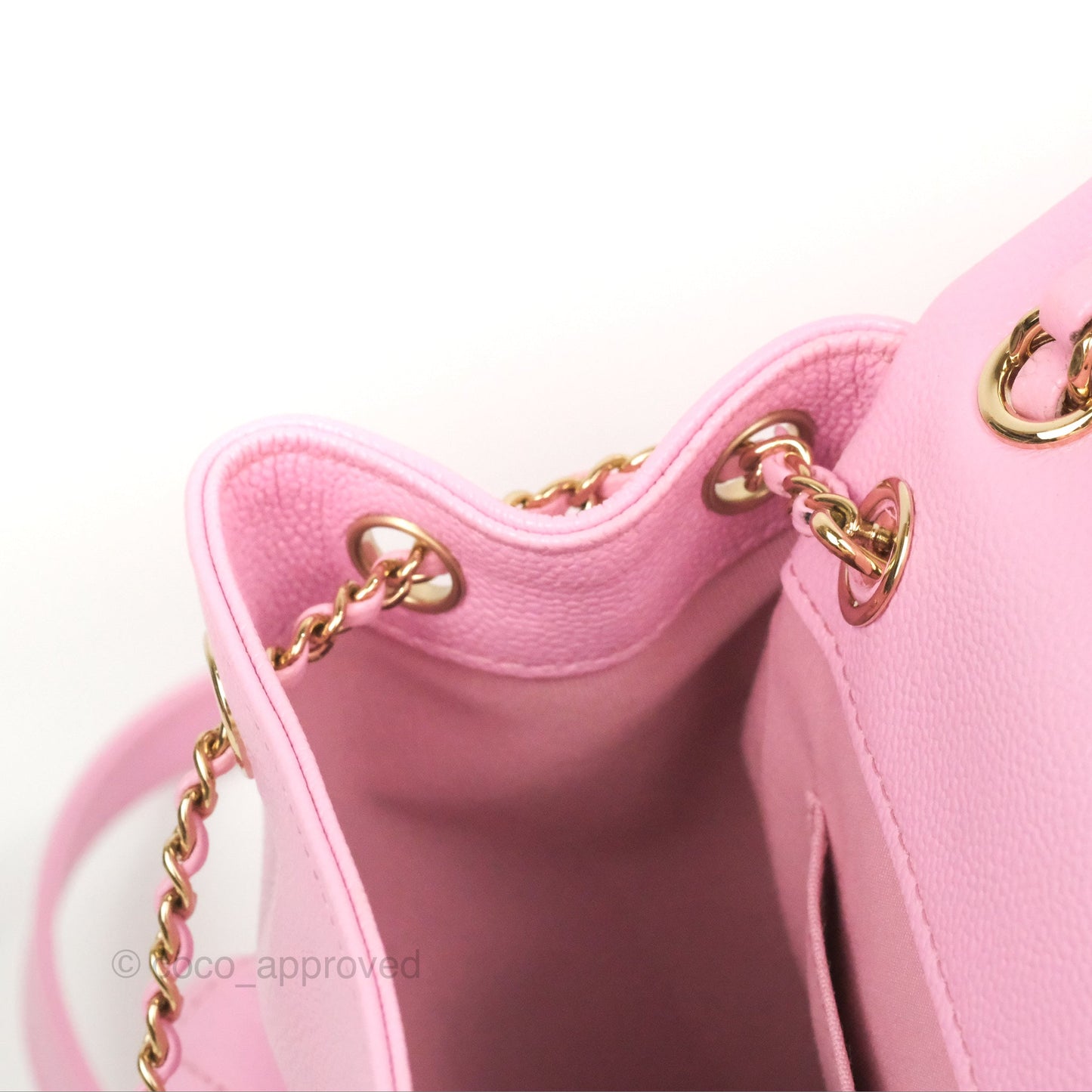 Chanel Duma Backpack Medium Pink Caviar Gold Hardware 23P