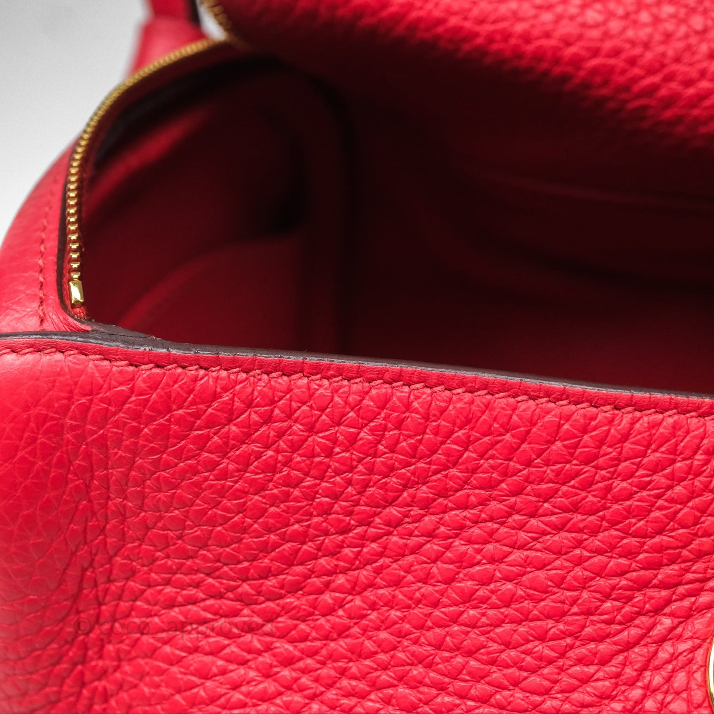 Hermes Lindy 26 Rouge Tomate S5 Taurillon Clemence Gold Hardware