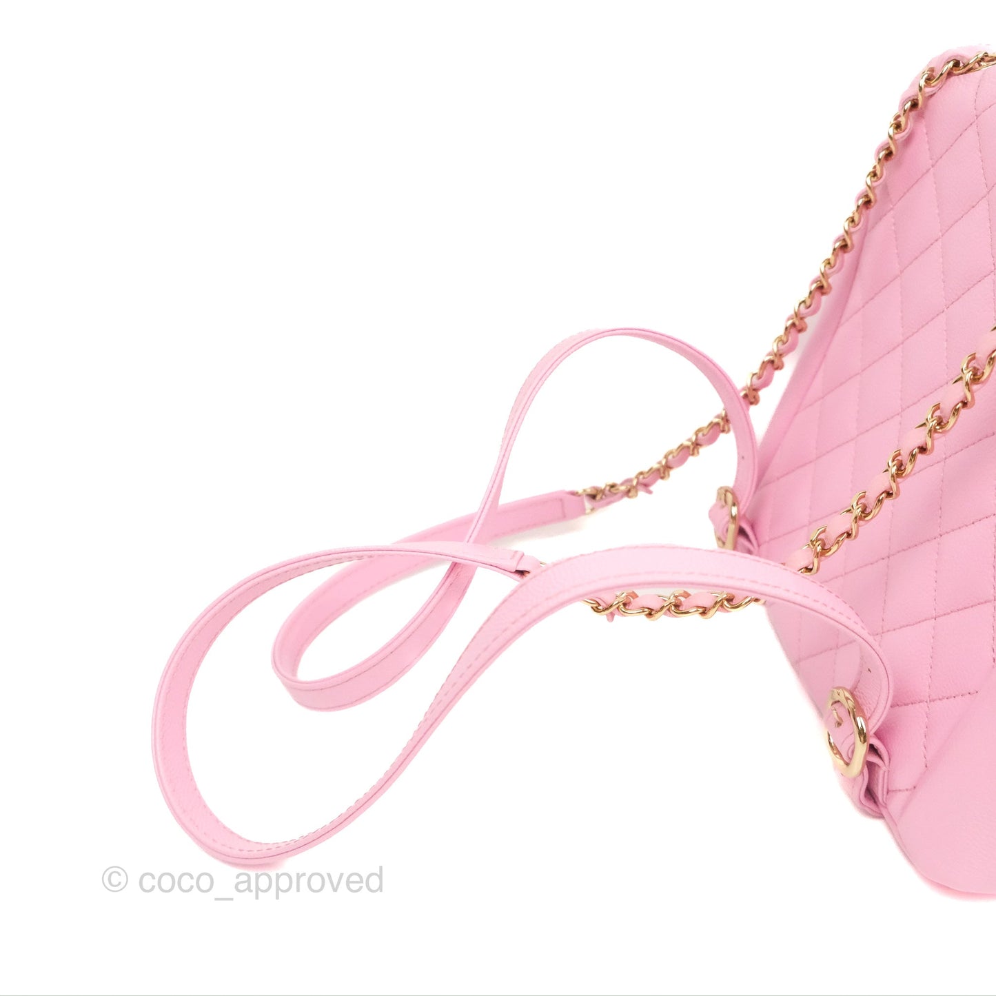 Chanel Duma Backpack Medium Pink Caviar Gold Hardware 23P