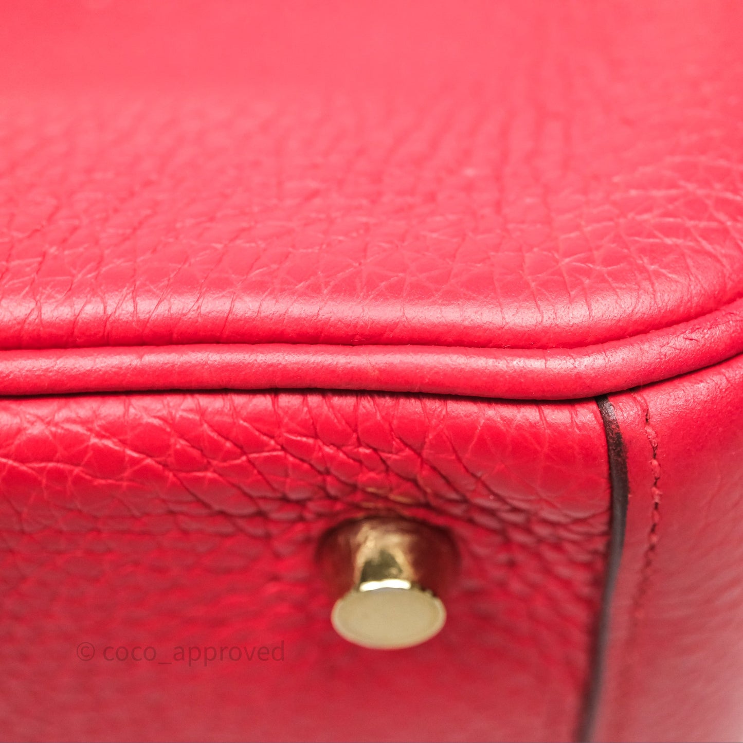 Hermes Lindy 26 Rouge Tomate S5 Taurillon Clemence Gold Hardware