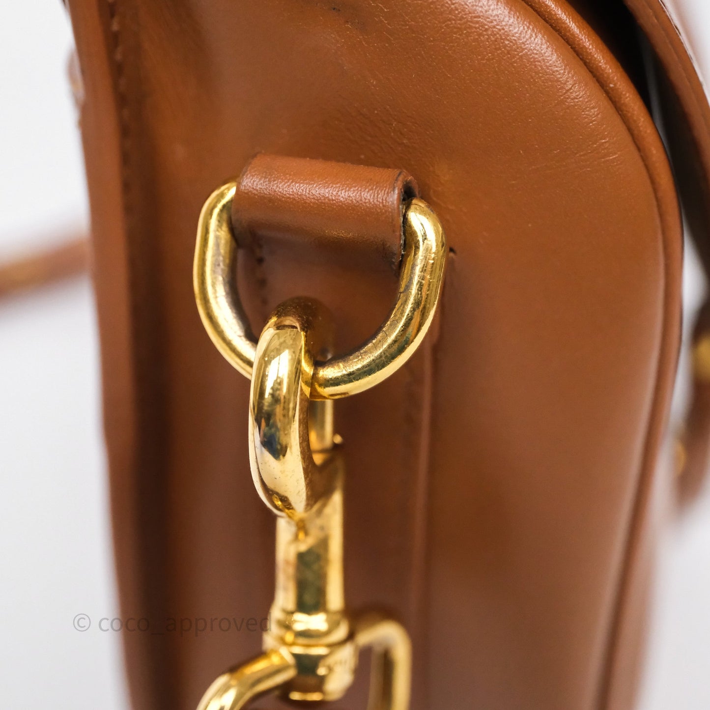 Christian Dior Medium Bobby Bag Brown Calfskin Gold Hardware