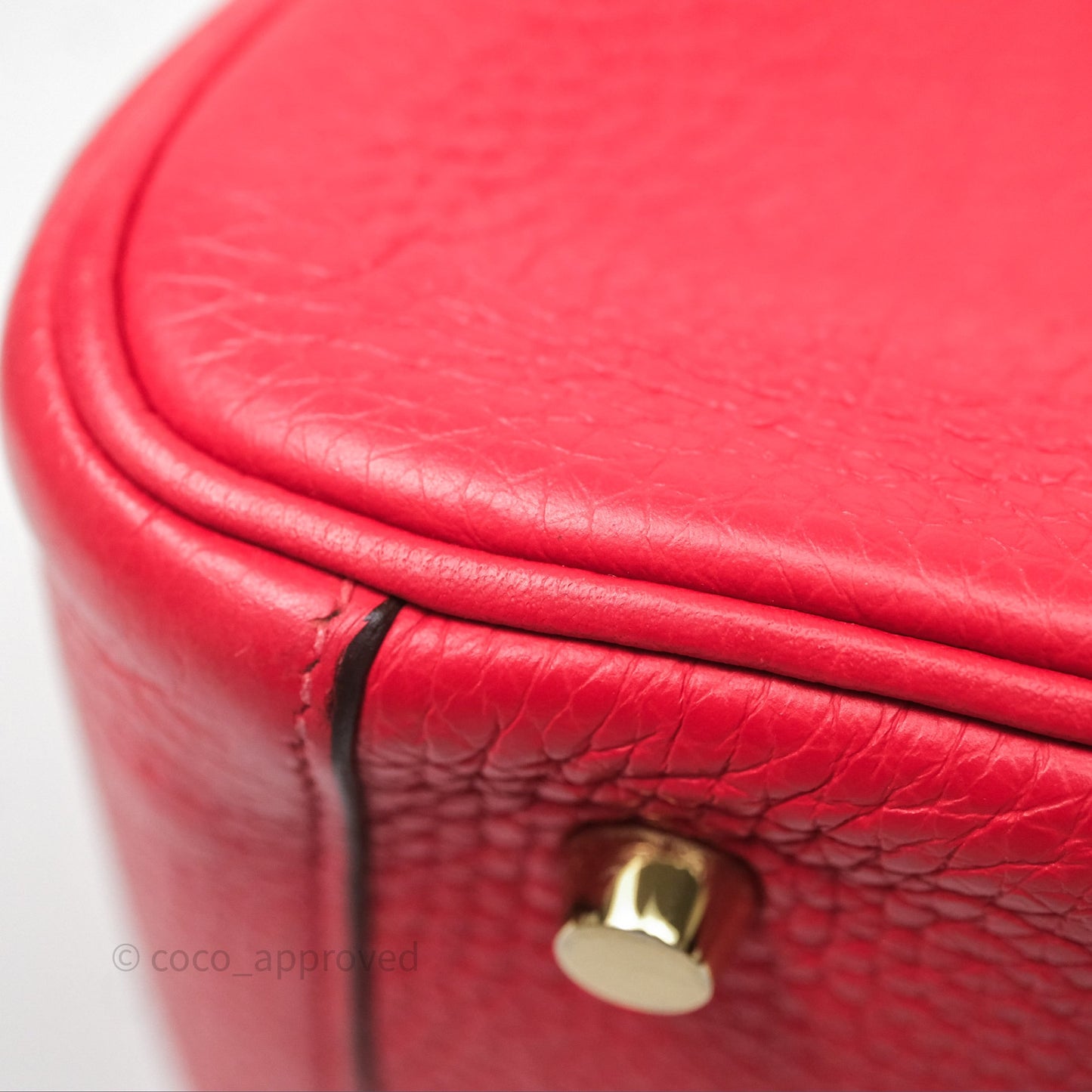 Hermes Lindy 26 Rouge Tomate S5 Taurillon Clemence Gold Hardware