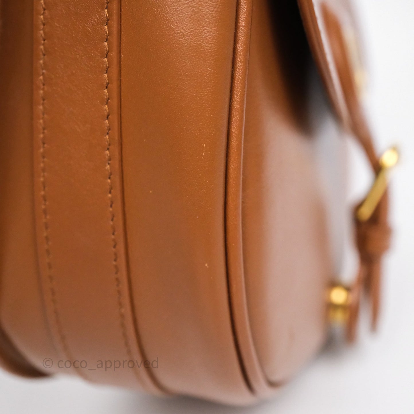 Christian Dior Medium Bobby Bag Brown Calfskin Gold Hardware