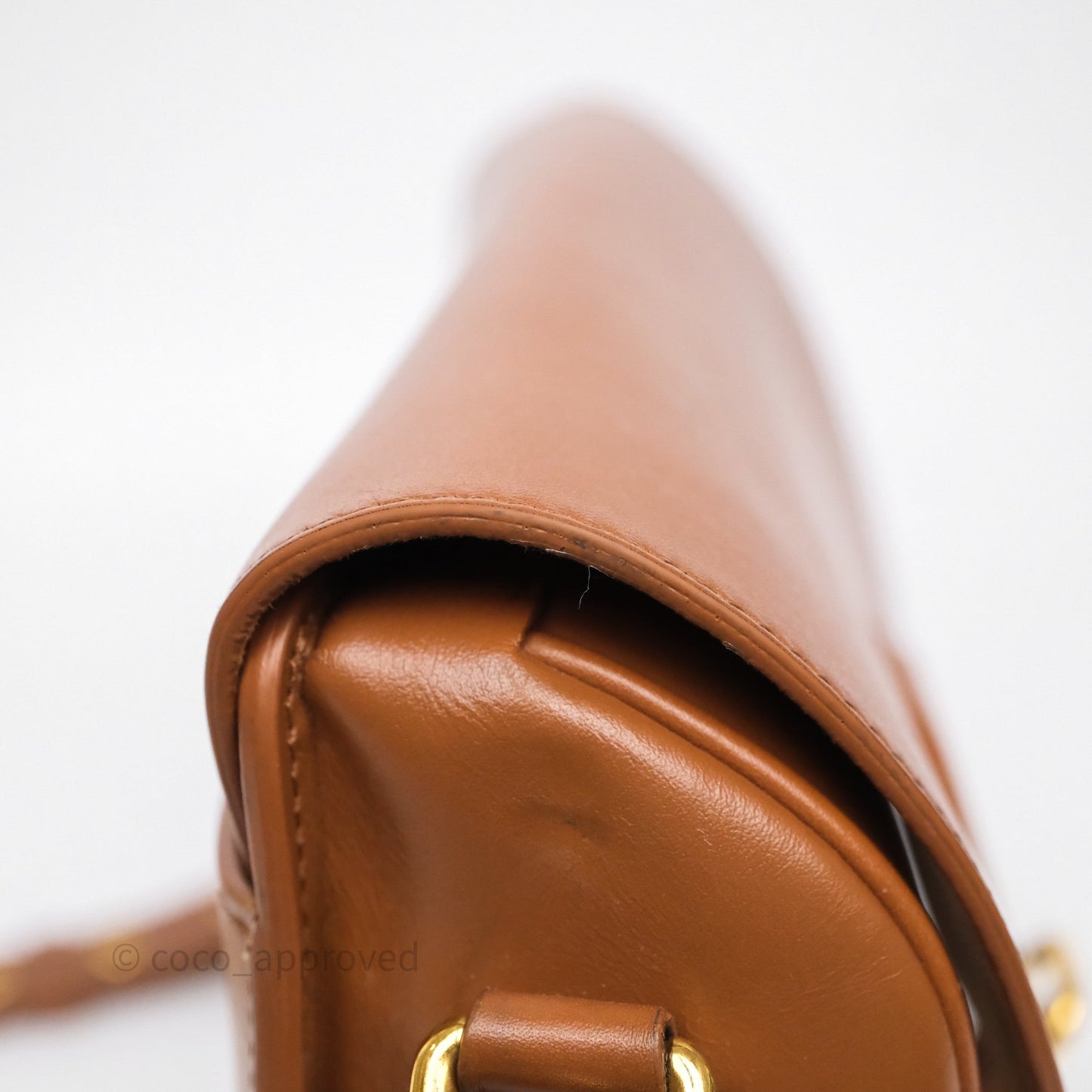 Christian Dior Medium Bobby Bag Brown Calfskin Gold Hardware