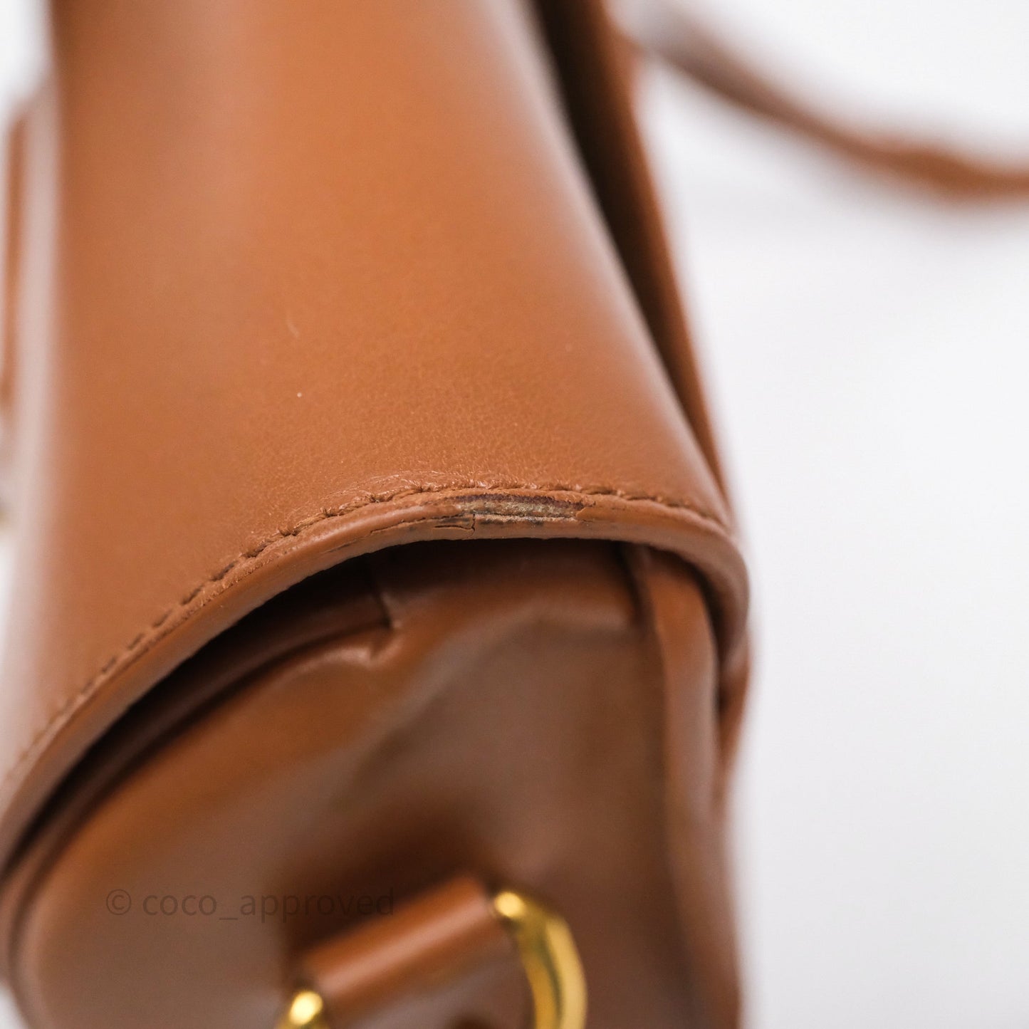 Christian Dior Medium Bobby Bag Brown Calfskin Gold Hardware