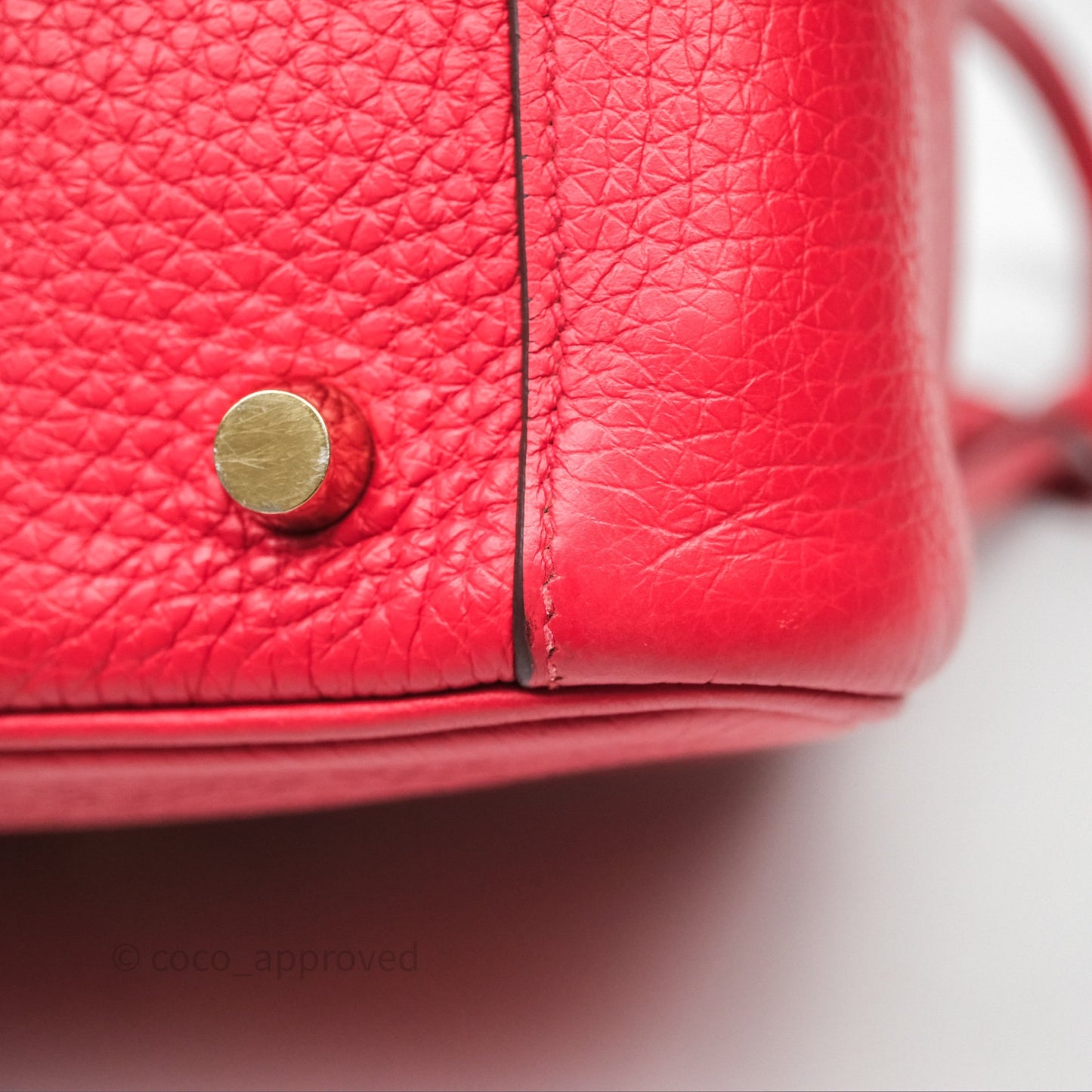 Hermes Lindy 26 Rouge Tomate S5 Taurillon Clemence Gold Hardware