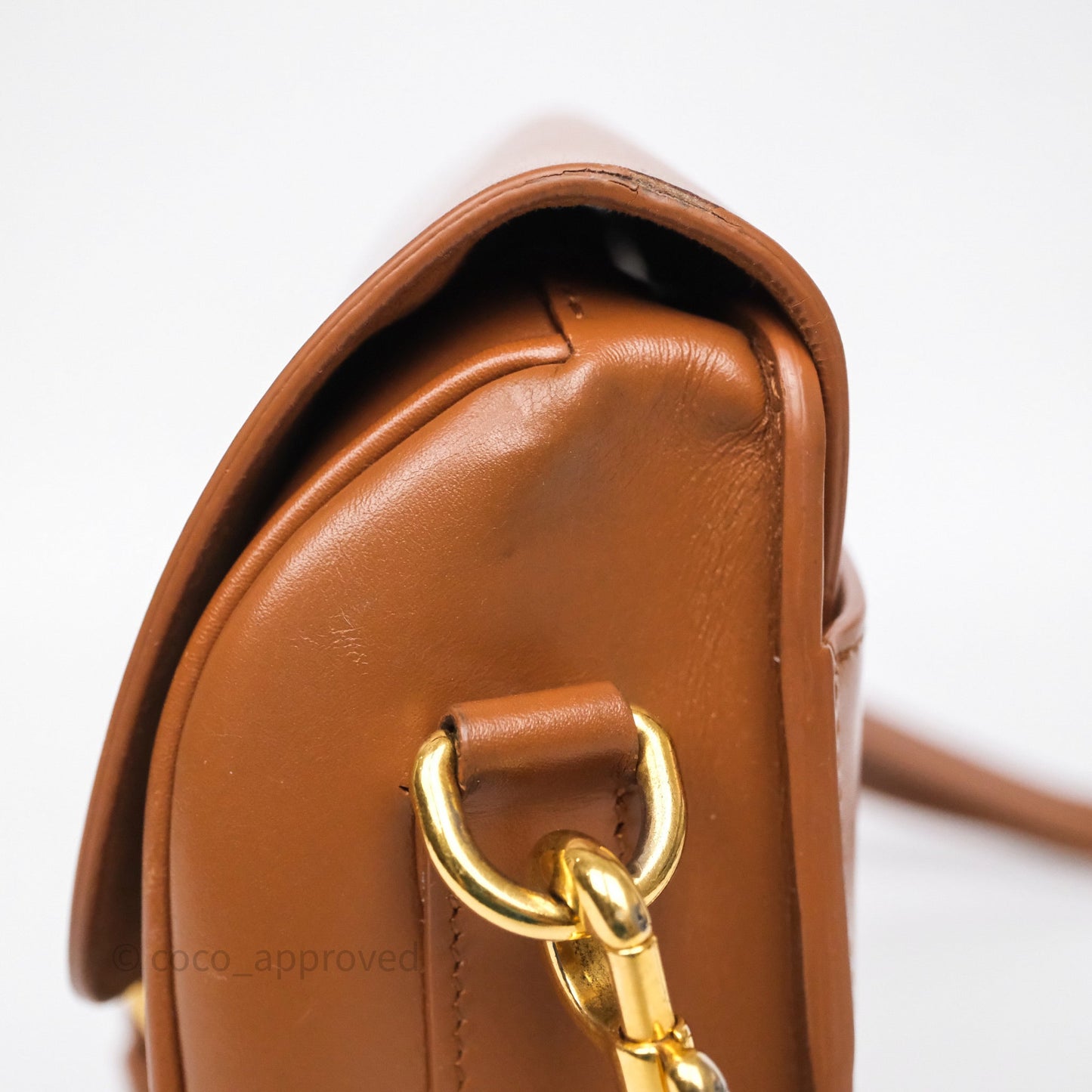 Christian Dior Medium Bobby Bag Brown Calfskin Gold Hardware