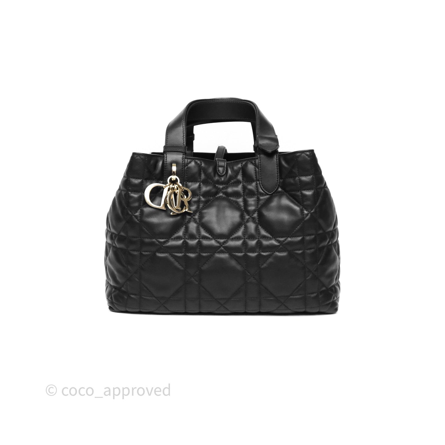Christian Dior Medium Dior Toujours Bag Black Macrocannage Calfskin