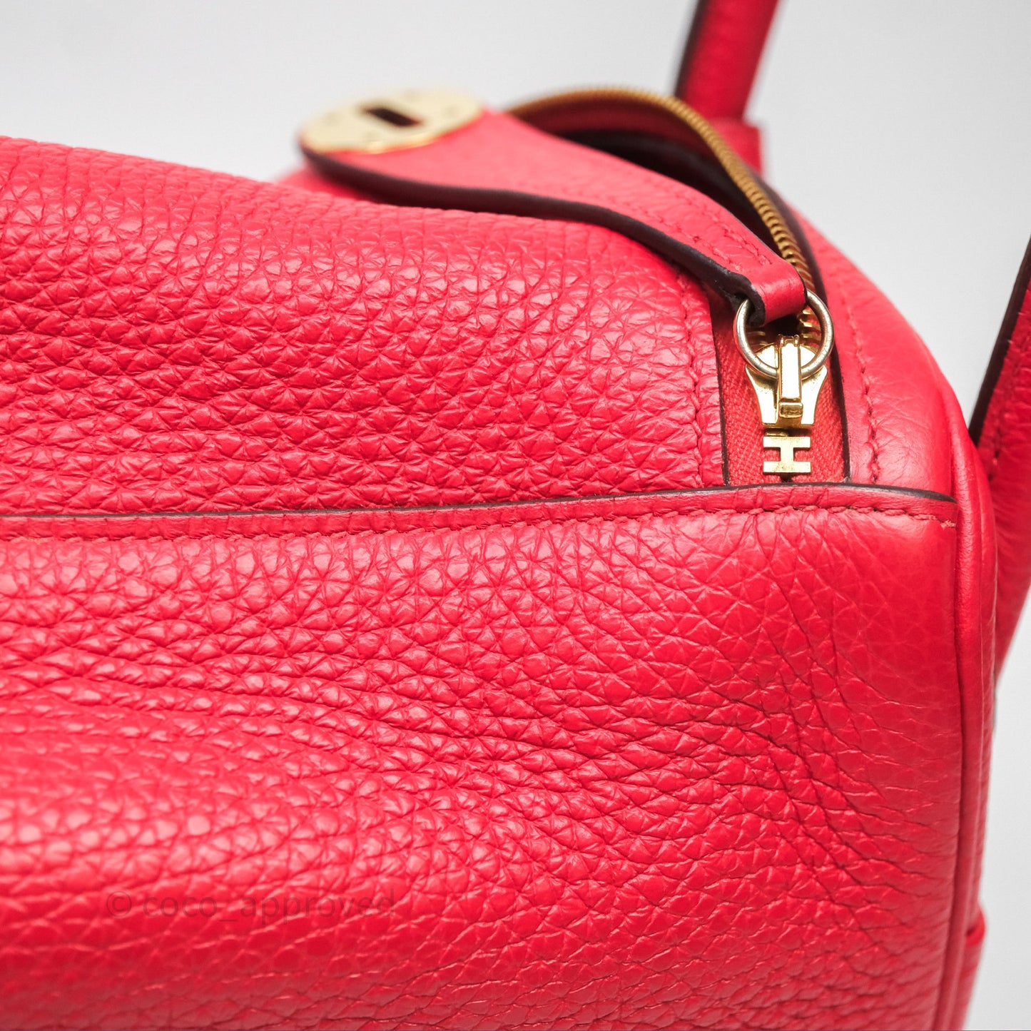Hermes Lindy 26 Rouge Tomate S5 Taurillon Clemence Gold Hardware