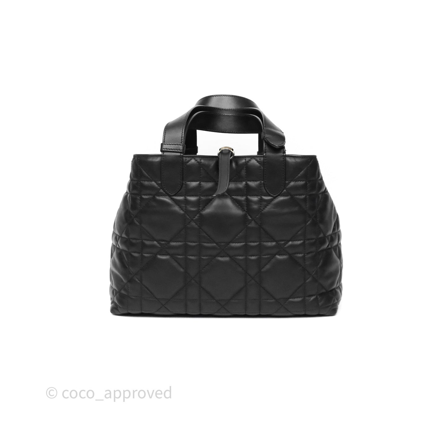 Christian Dior Medium Dior Toujours Bag Black Macrocannage Calfskin