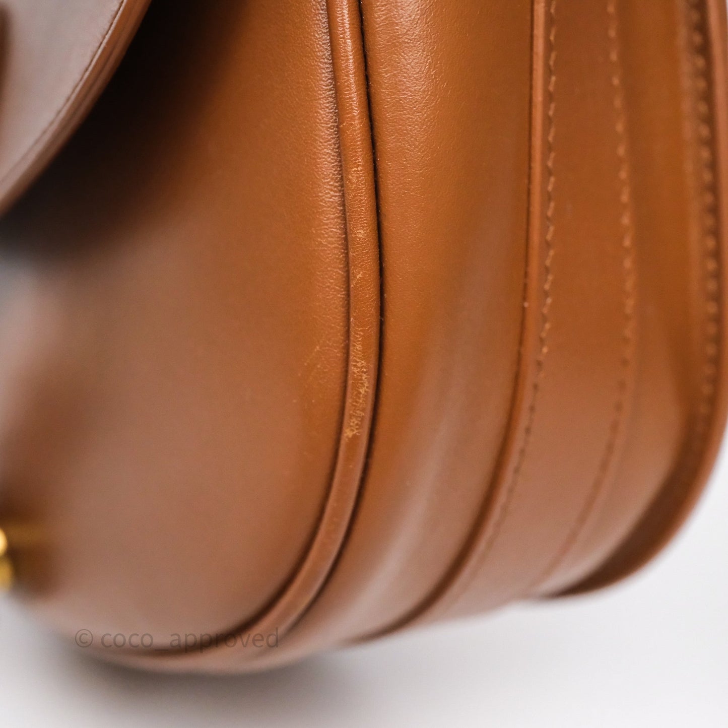 Christian Dior Medium Bobby Bag Brown Calfskin Gold Hardware