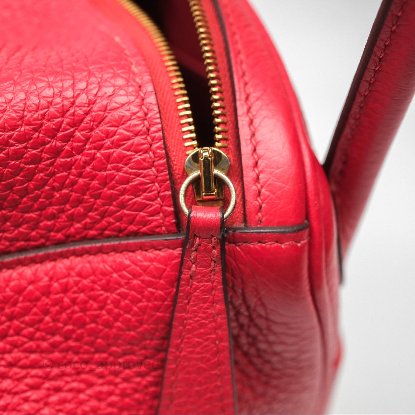 Hermes Lindy 26 Rouge Tomate S5 Taurillon Clemence Gold Hardware