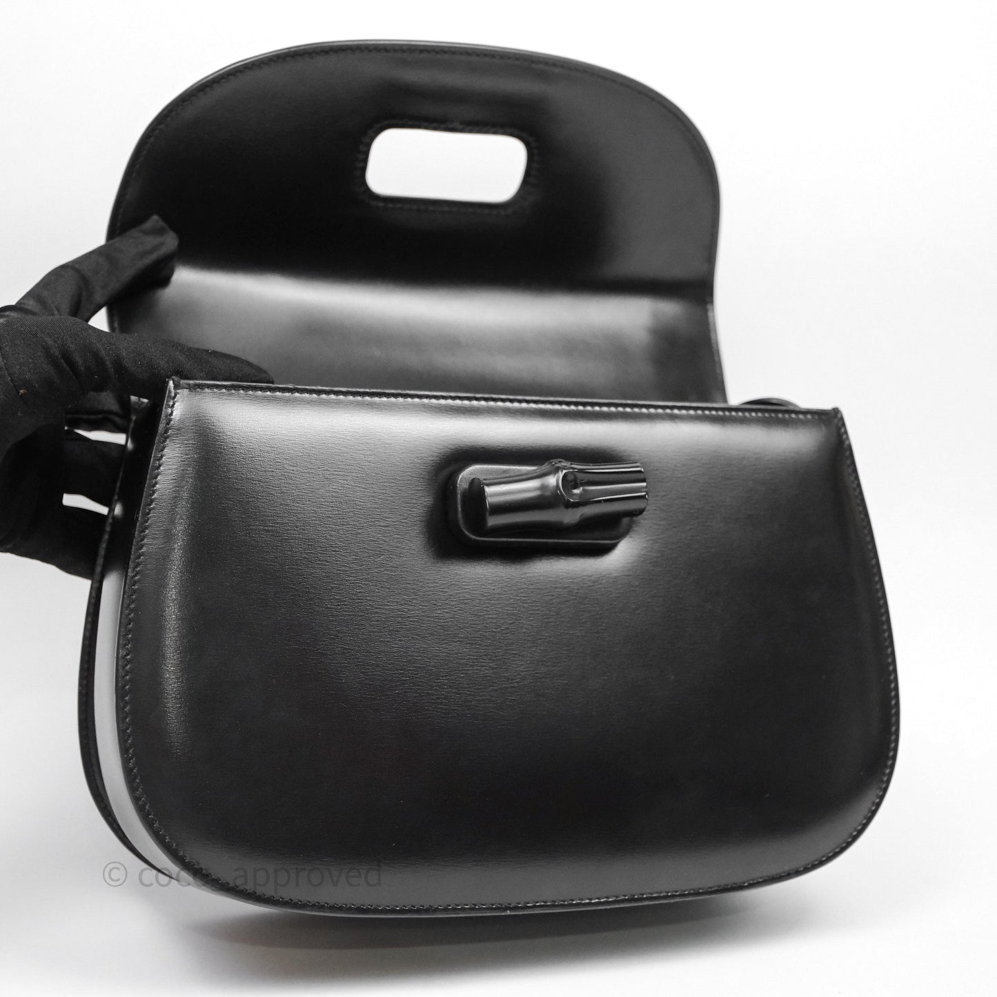 Gucci Bamboo 1947 Top Handle Medium Bag Black