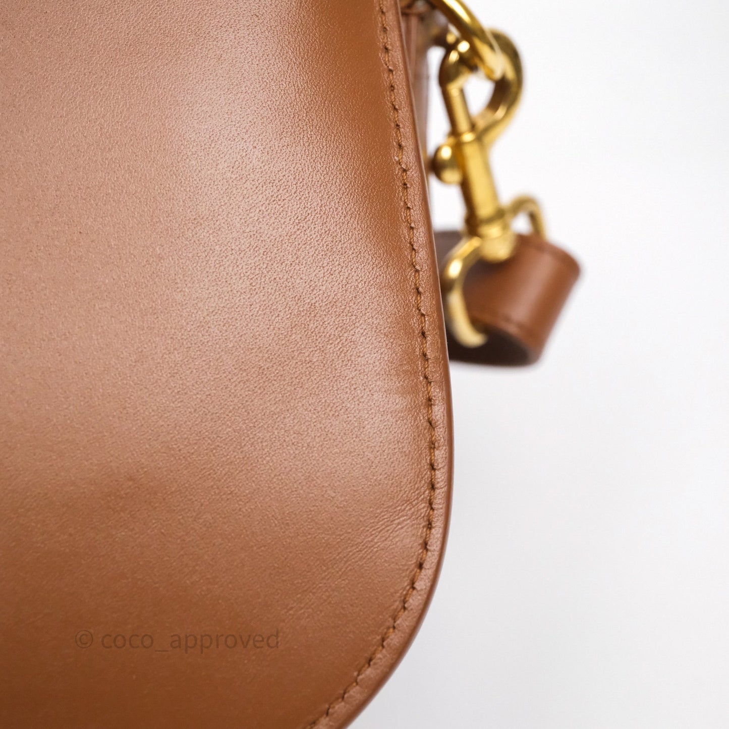 Christian Dior Medium Bobby Bag Brown Calfskin Gold Hardware