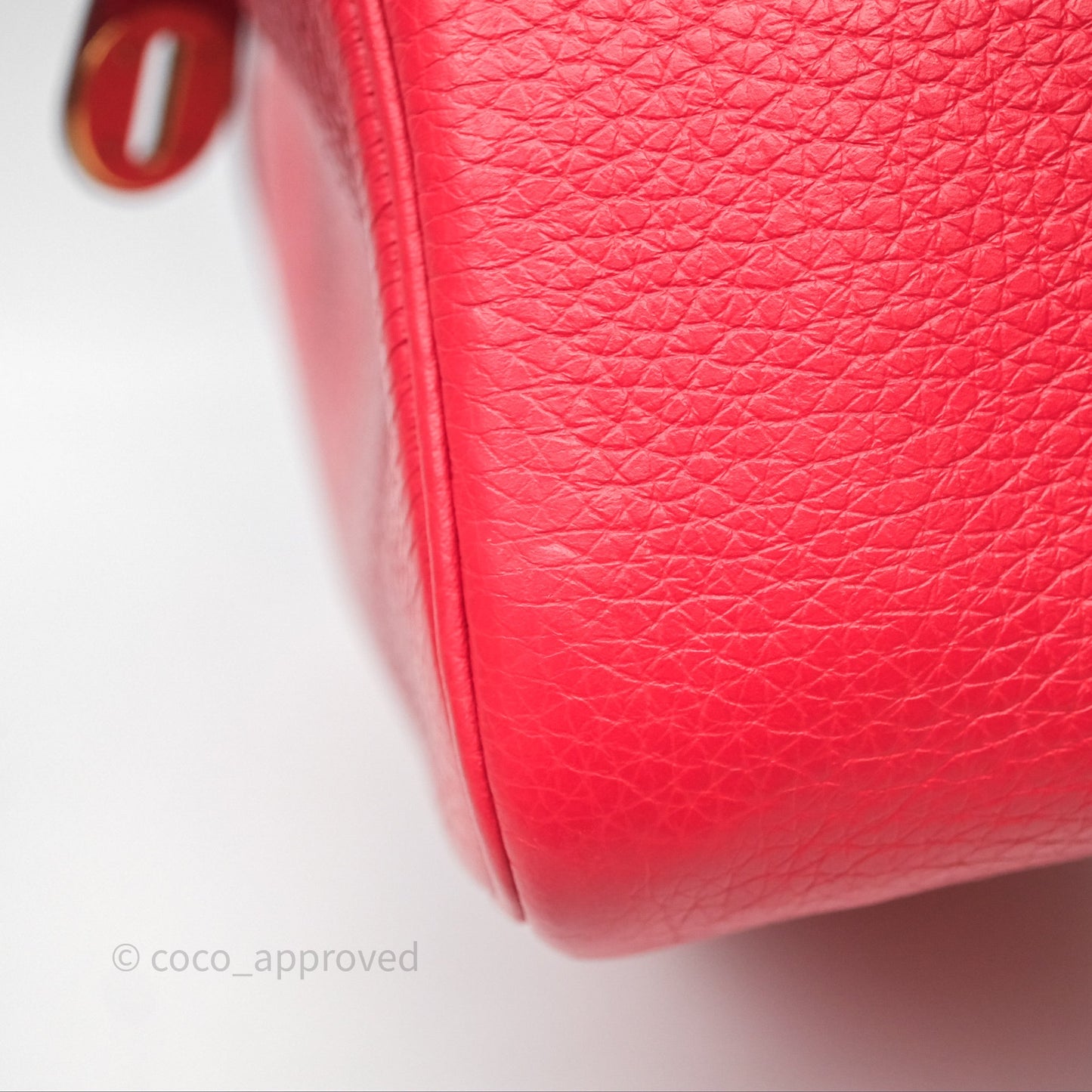 Hermes Lindy 26 Rouge Tomate S5 Taurillon Clemence Gold Hardware