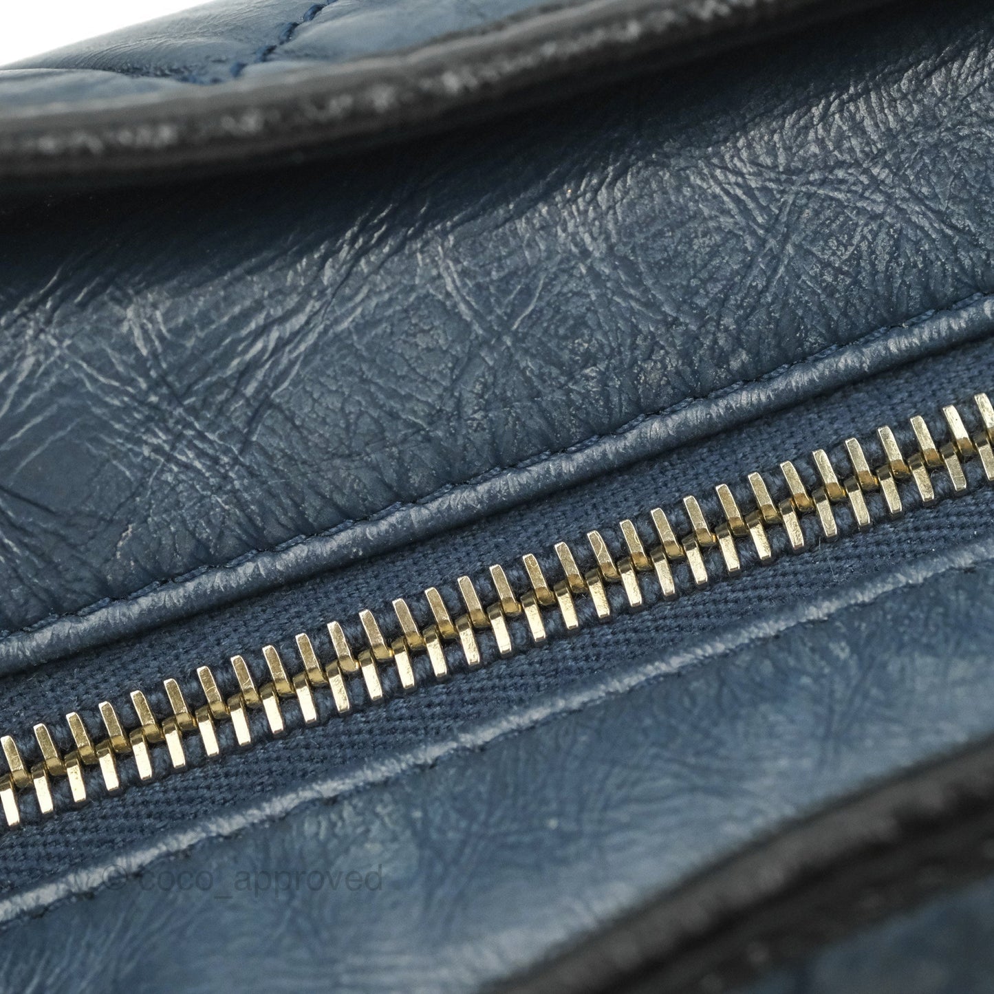 Chanel Medium Gabrielle Navy Black Aged Calfskin Mixed Hardware