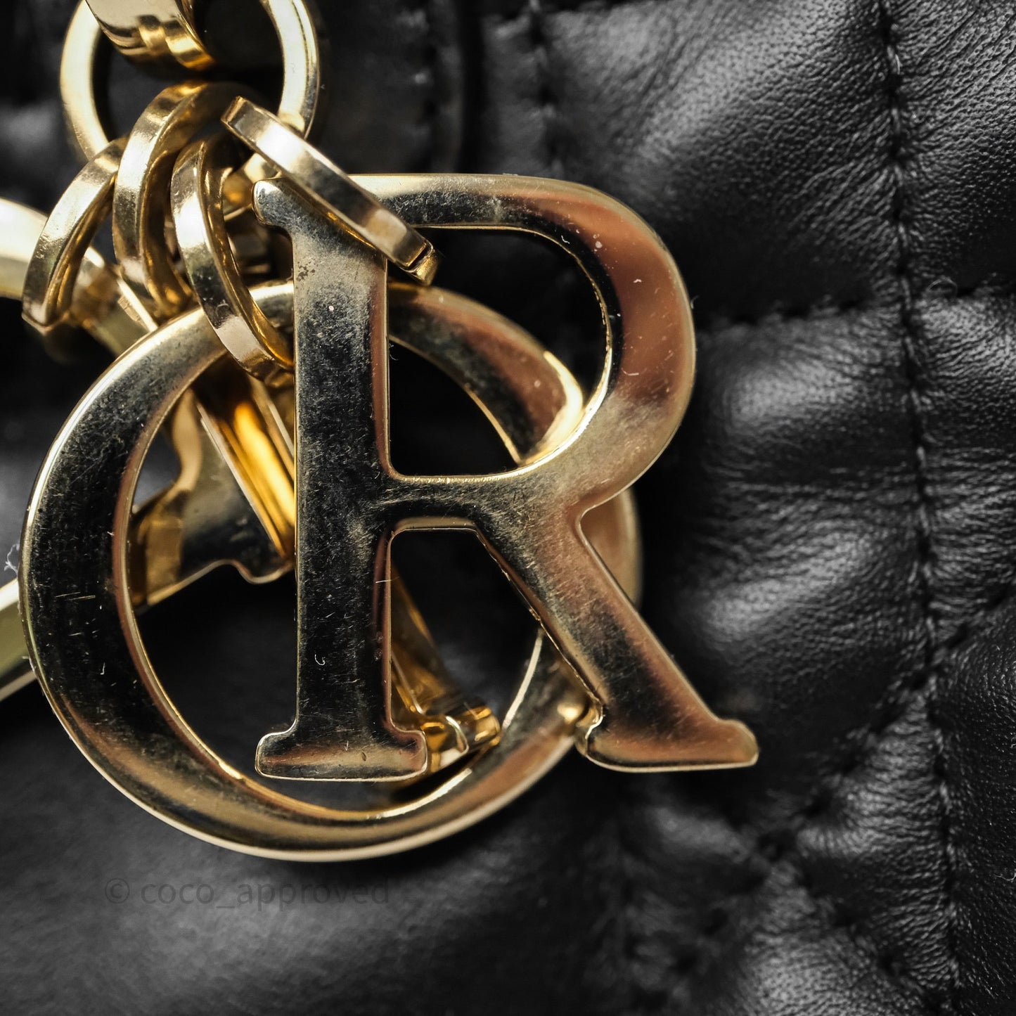 Christian Dior Medium Dior Toujours Bag Black Macrocannage Calfskin