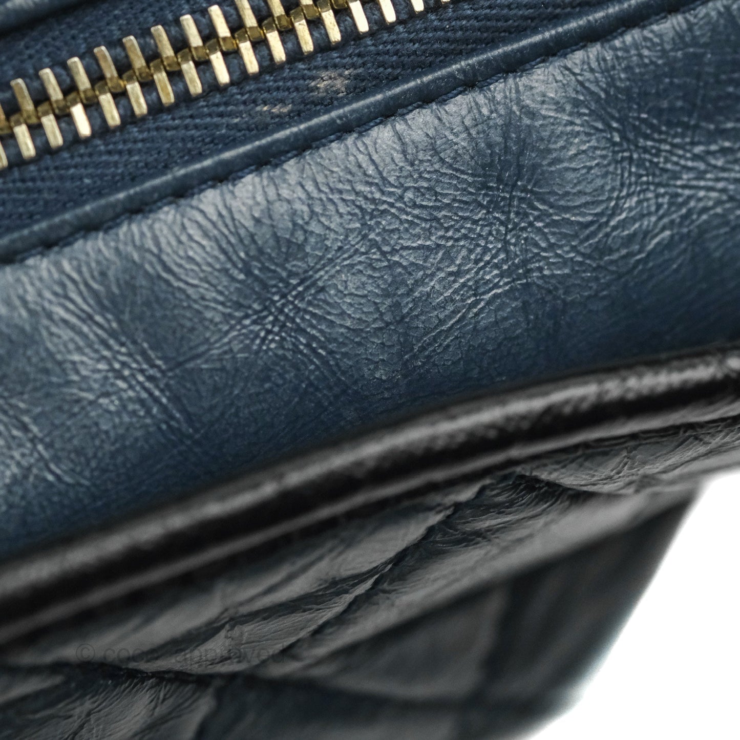 Chanel Medium Gabrielle Navy Black Aged Calfskin Mixed Hardware