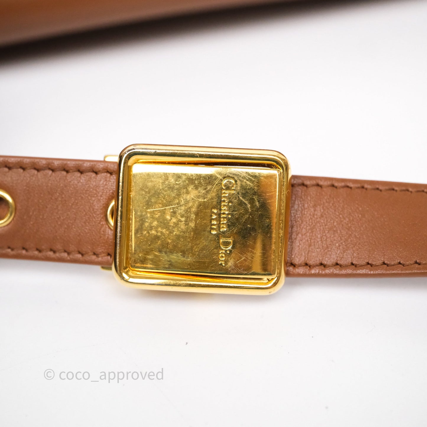 Christian Dior Medium Bobby Bag Brown Calfskin Gold Hardware