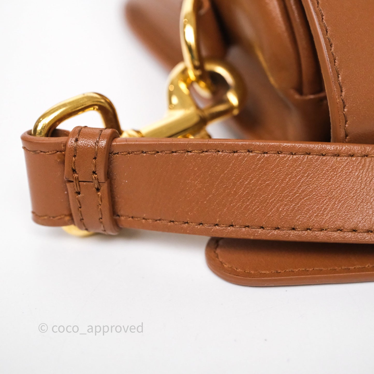 Christian Dior Medium Bobby Bag Brown Calfskin Gold Hardware