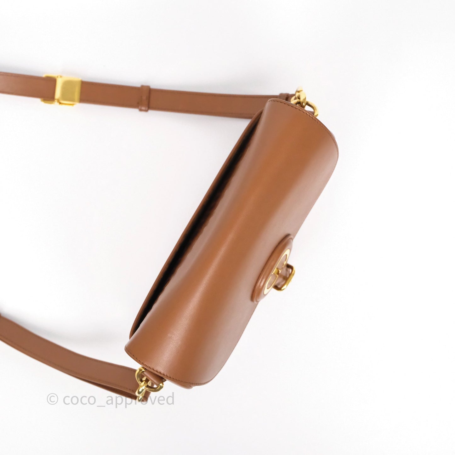 Christian Dior Medium Bobby Bag Brown Calfskin Gold Hardware