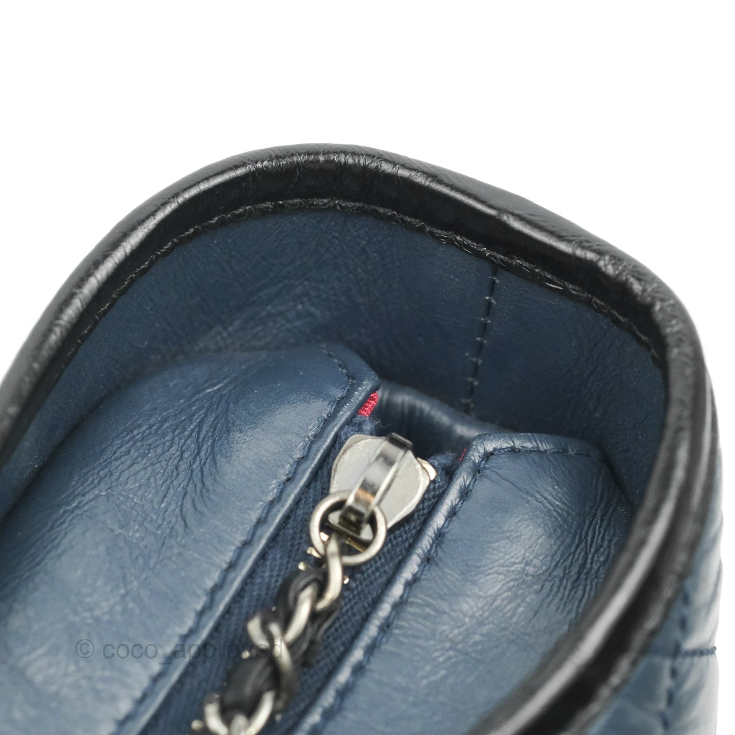 Chanel Medium Gabrielle Navy Black Aged Calfskin Mixed Hardware