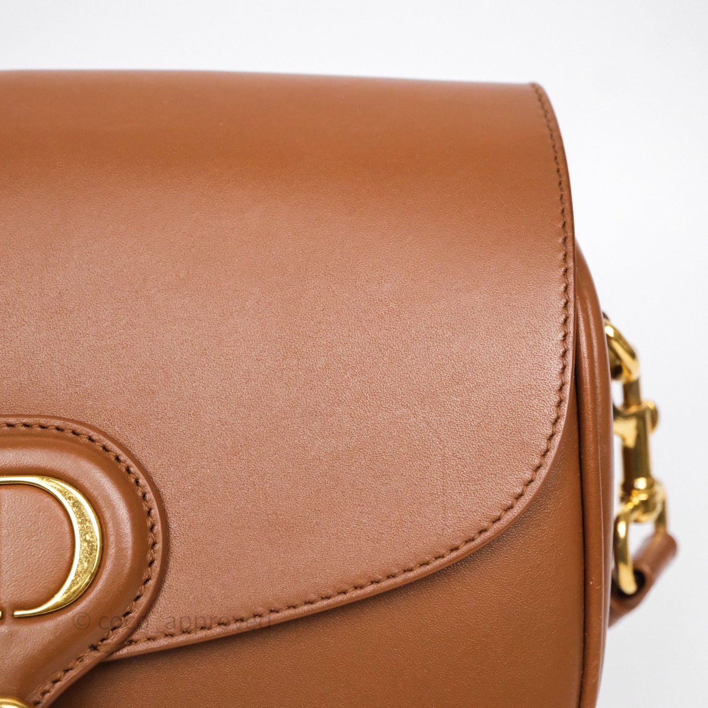 Christian Dior Medium Bobby Bag Brown Calfskin Gold Hardware