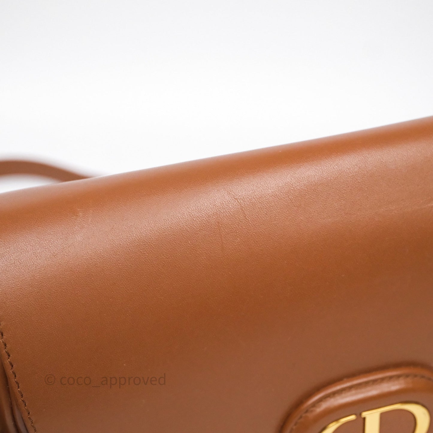 Christian Dior Medium Bobby Bag Brown Calfskin Gold Hardware