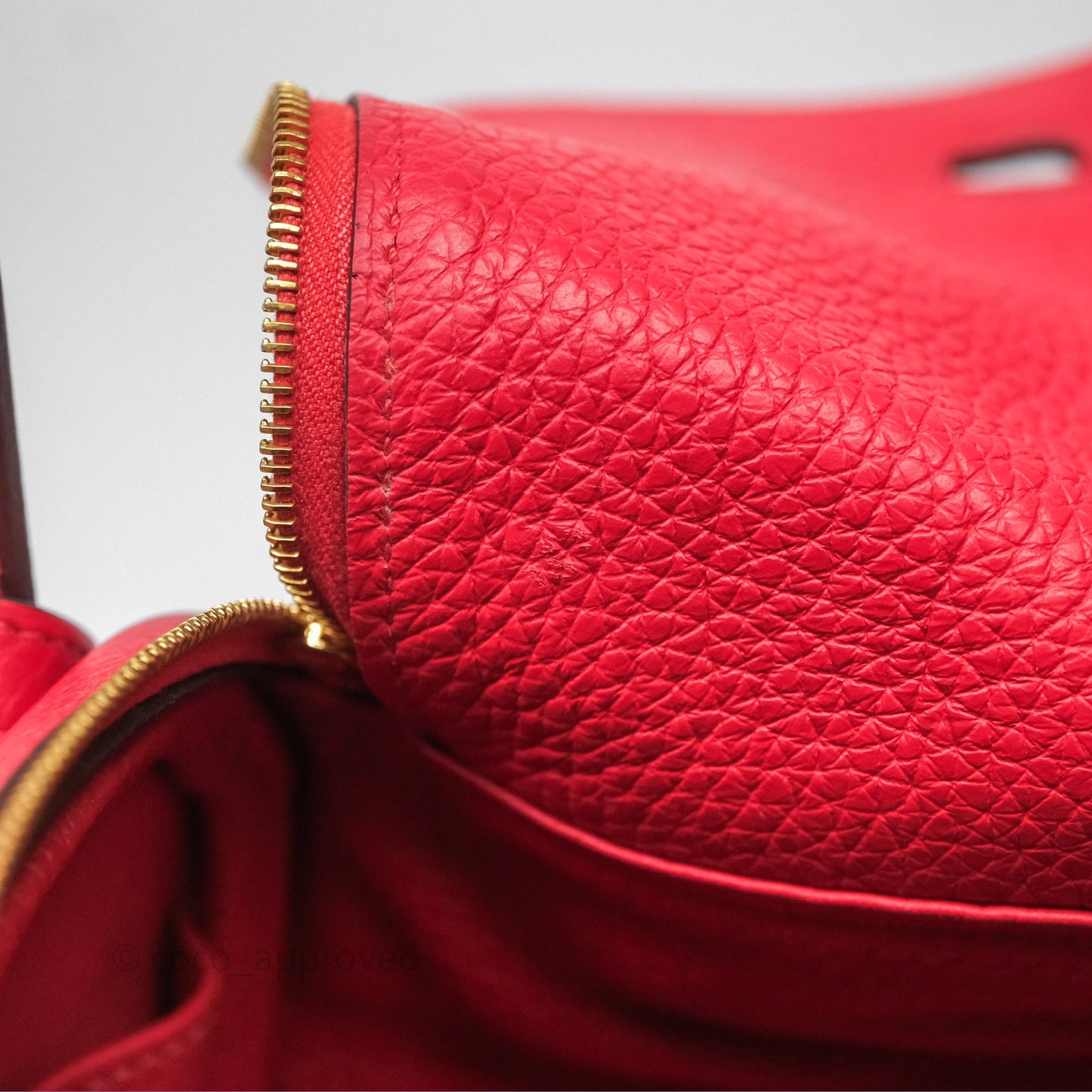 Hermes Lindy 26 Rouge Tomate S5 Taurillon Clemence Gold Hardware
