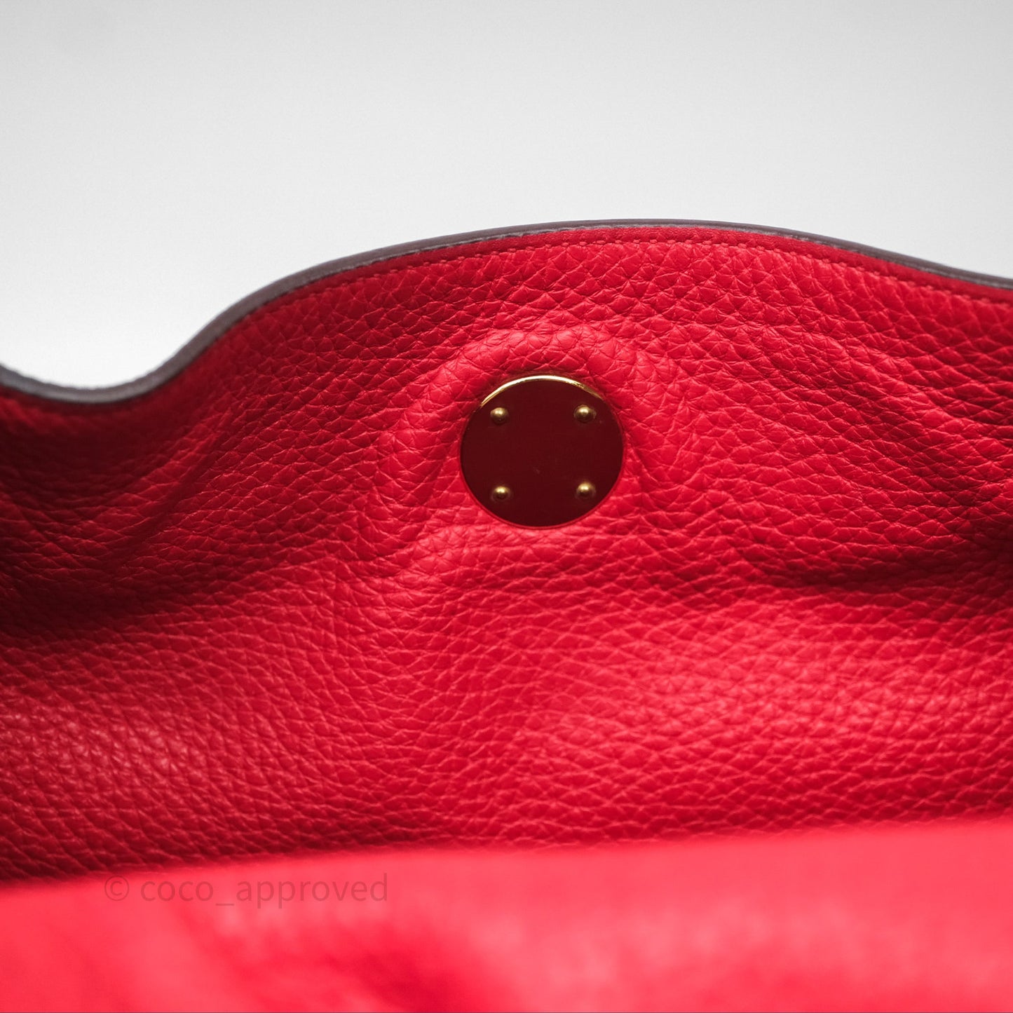 Hermes Lindy 26 Rouge Tomate S5 Taurillon Clemence Gold Hardware
