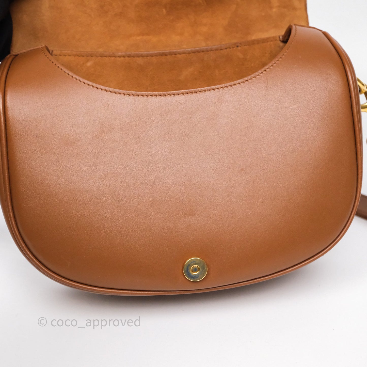 Christian Dior Medium Bobby Bag Brown Calfskin Gold Hardware