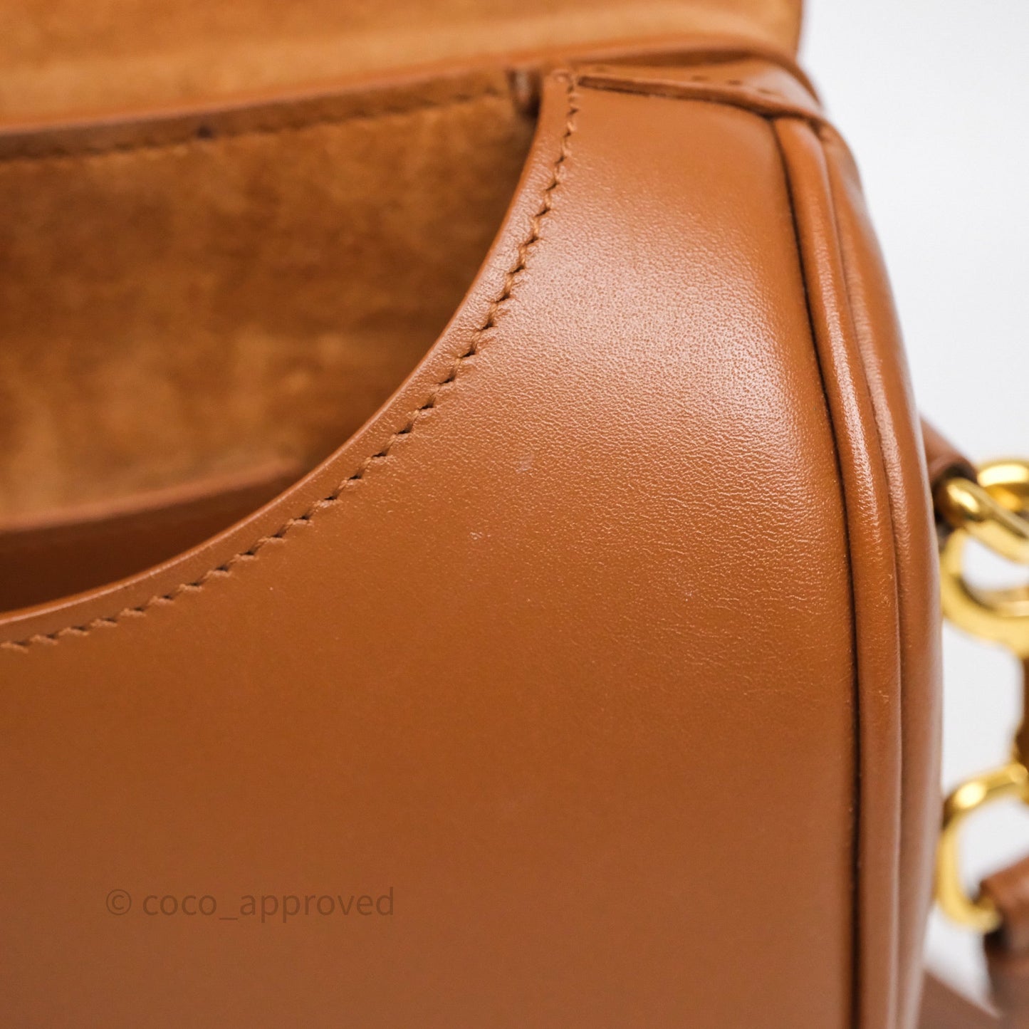 Christian Dior Medium Bobby Bag Brown Calfskin Gold Hardware
