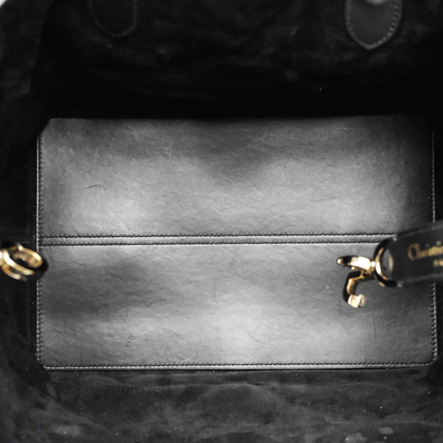 Christian Dior Medium Dior Toujours Bag Black Macrocannage Calfskin