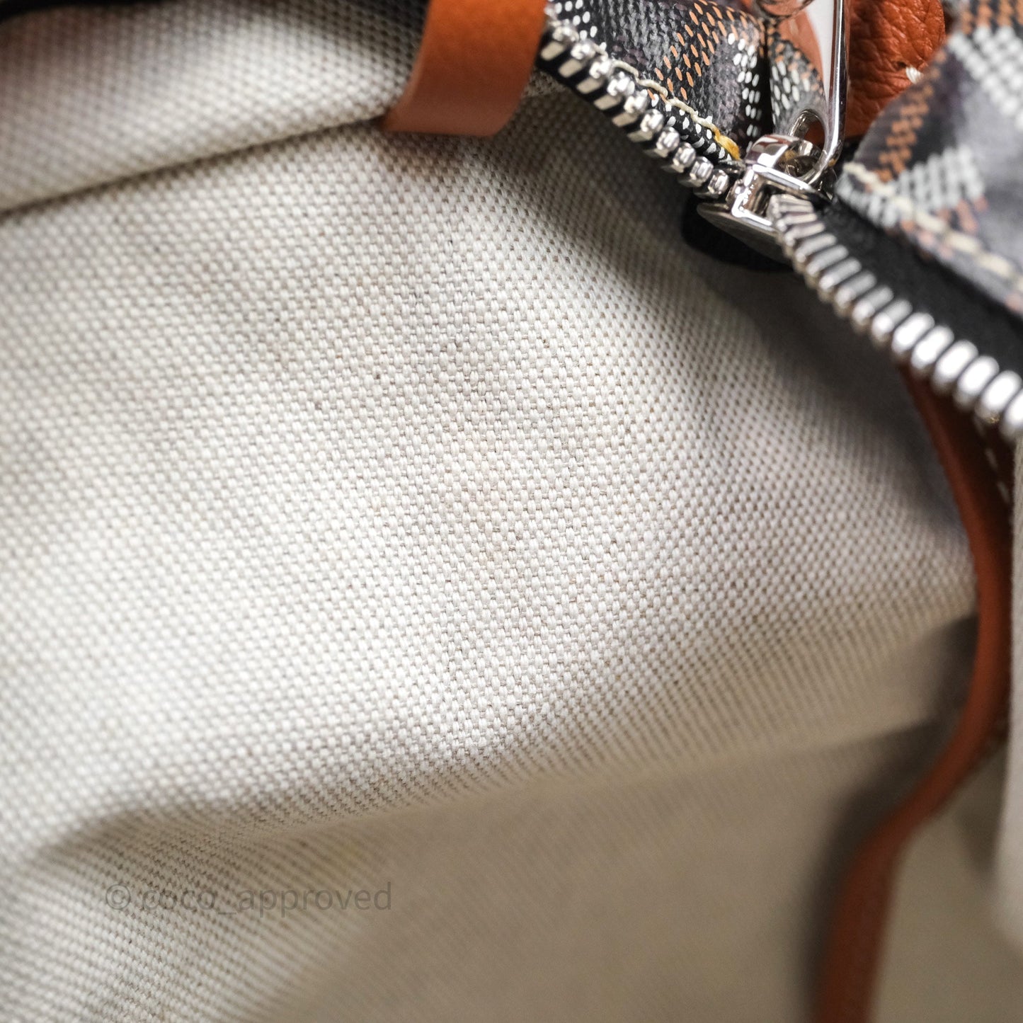 Goyard Bohème Hobo Bag PM Black/Tan Goyardine Canvas