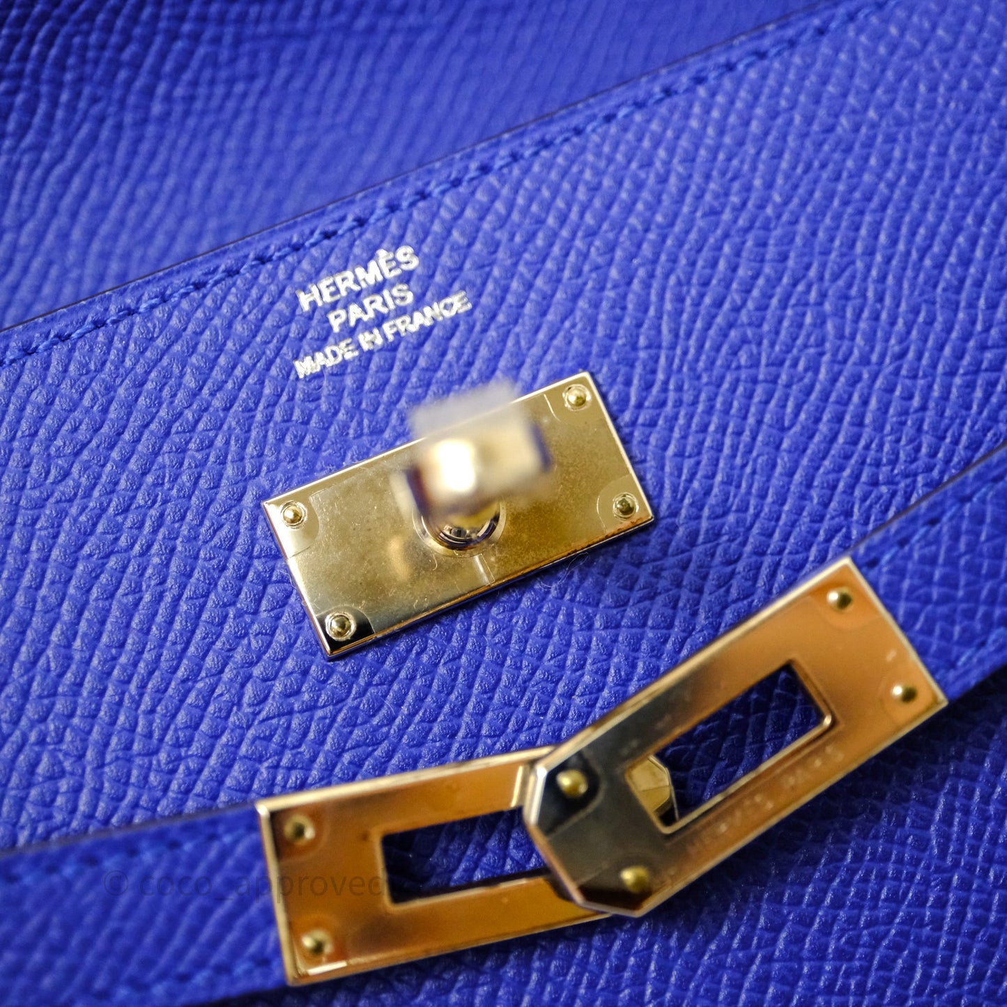 Hermès Kelly Wallet Bleu Électrique 7T Epsom Palladium Hardware
