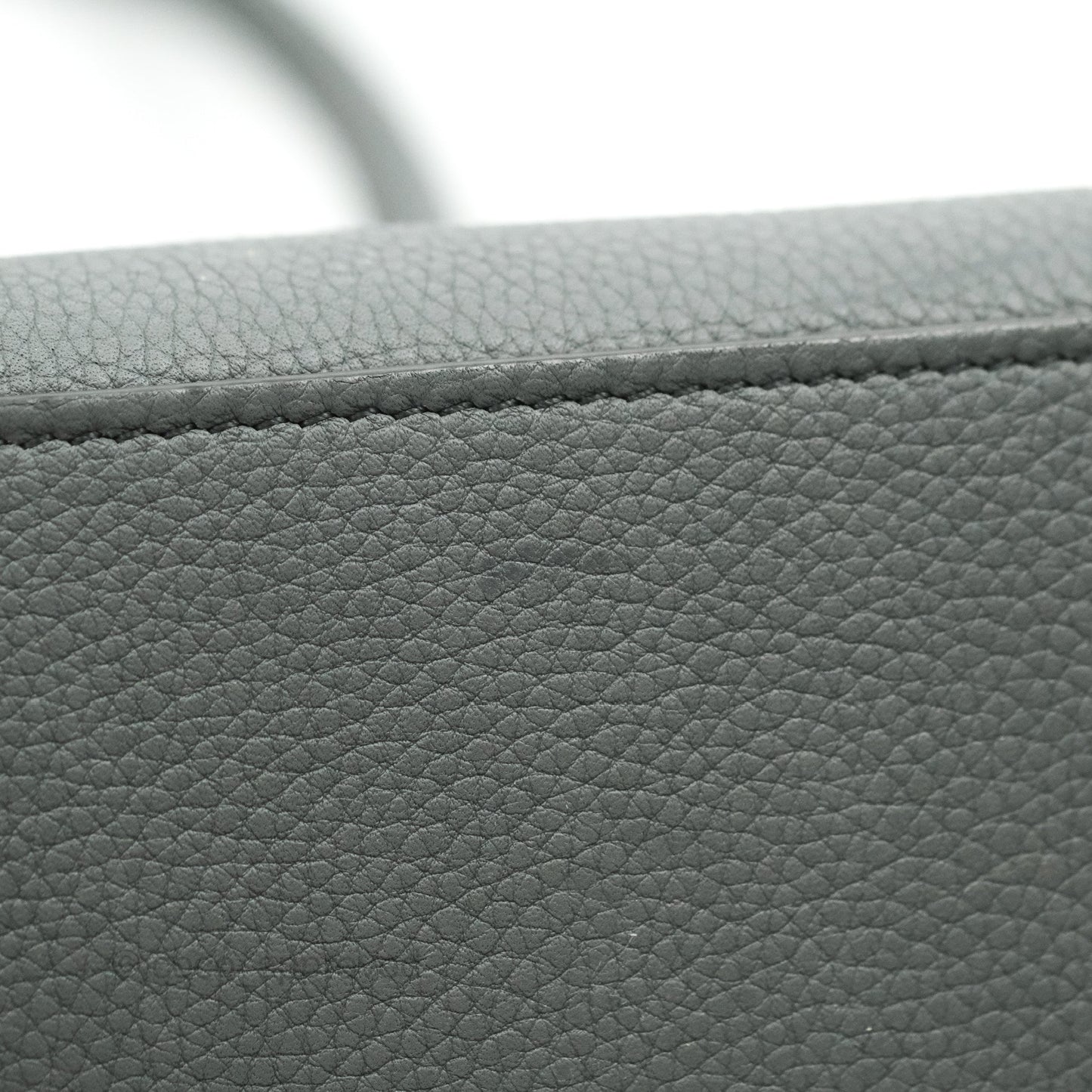 Celine Nano Luggage Grey Grained Calfskin Gold Hardware