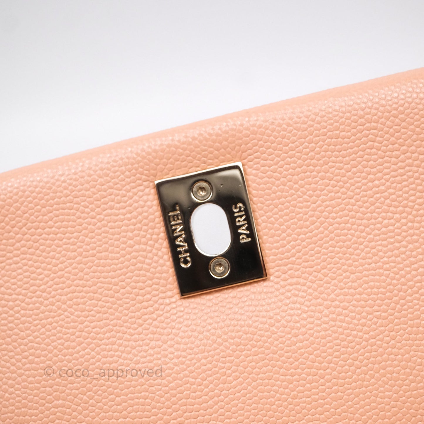 Chanel Small Coco Handle Quilted Pink Clair Caviar Gold Hardware