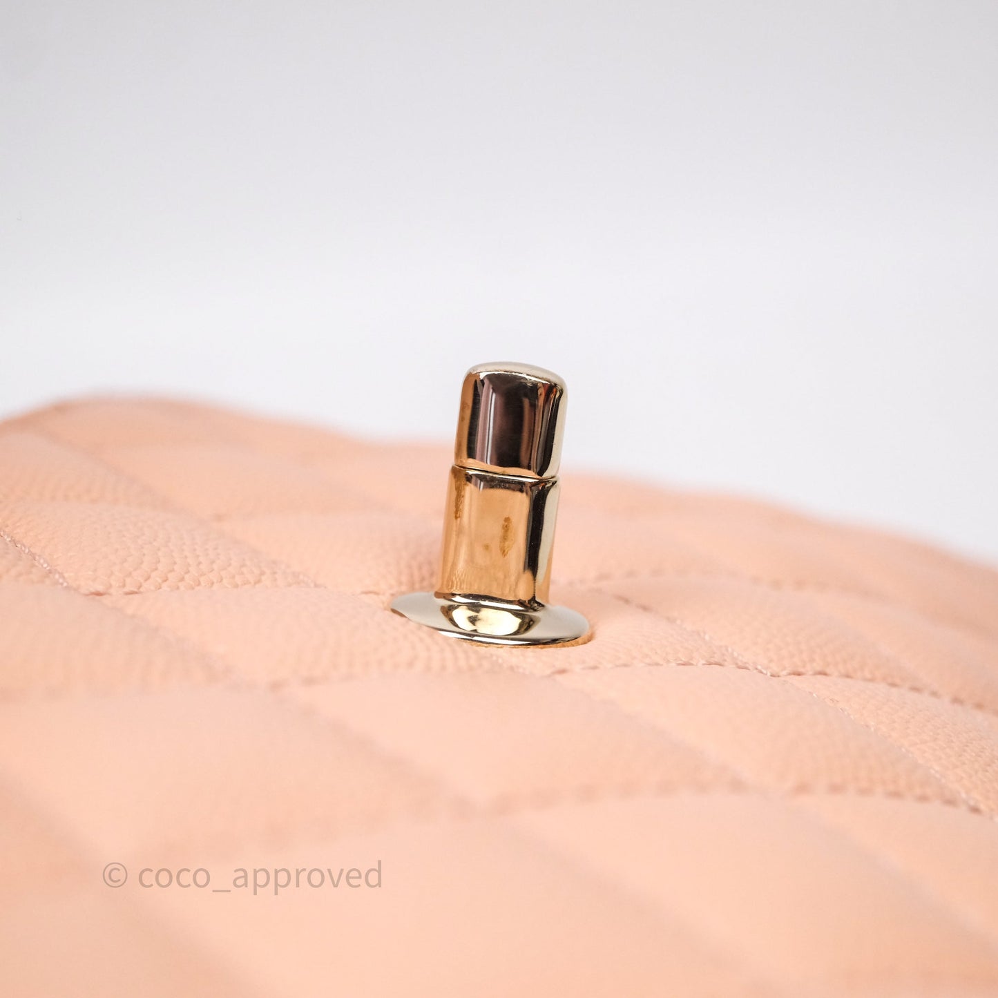 Chanel Small Coco Handle Quilted Pink Clair Caviar Gold Hardware