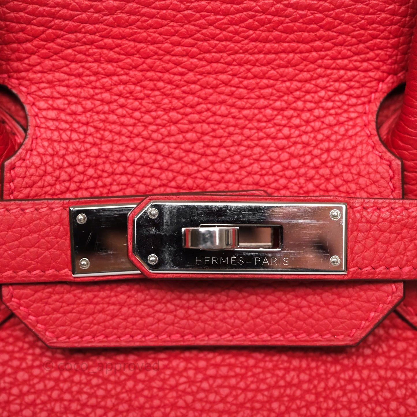 Hermès Birkin 30 Rouge Clemence Palladium Hardware