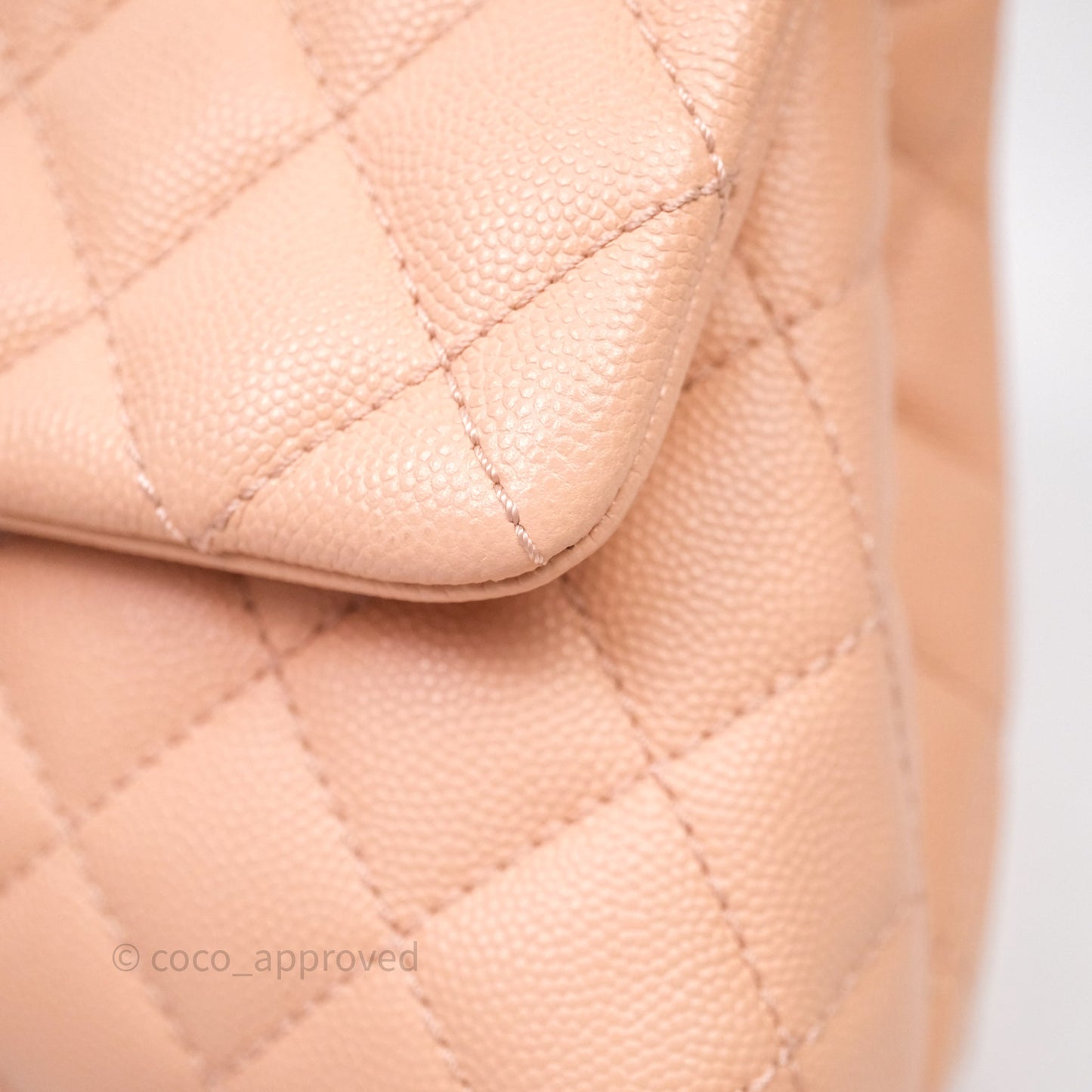 Chanel Small Coco Handle Quilted Pink Clair Caviar Gold Hardware
