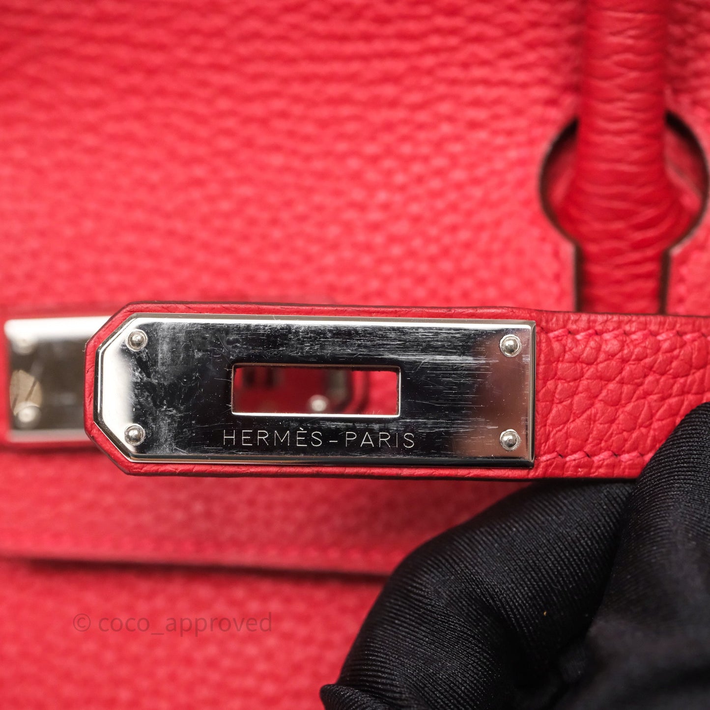 Hermès Birkin 30 Rouge Clemence Palladium Hardware