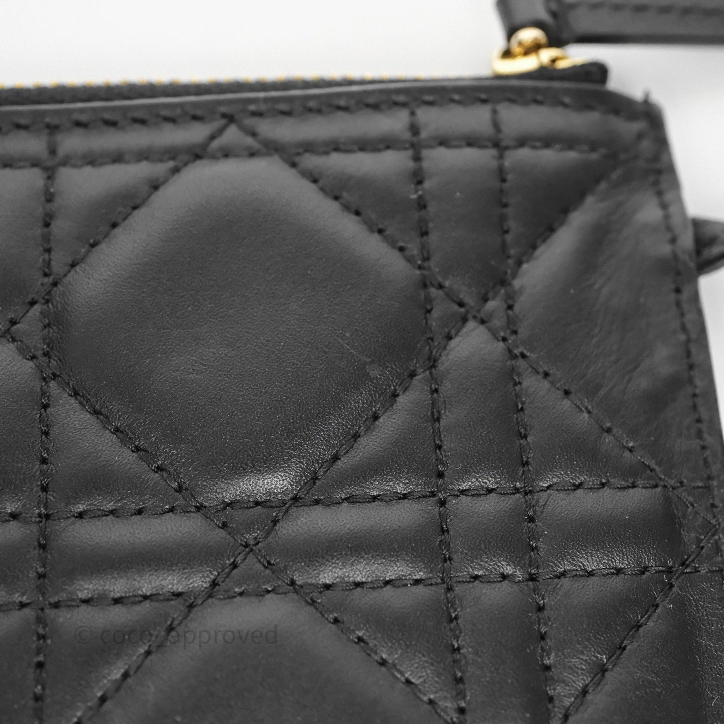 Christian Dior Medium Dior Toujours Bag Black Macrocannage Calfskin