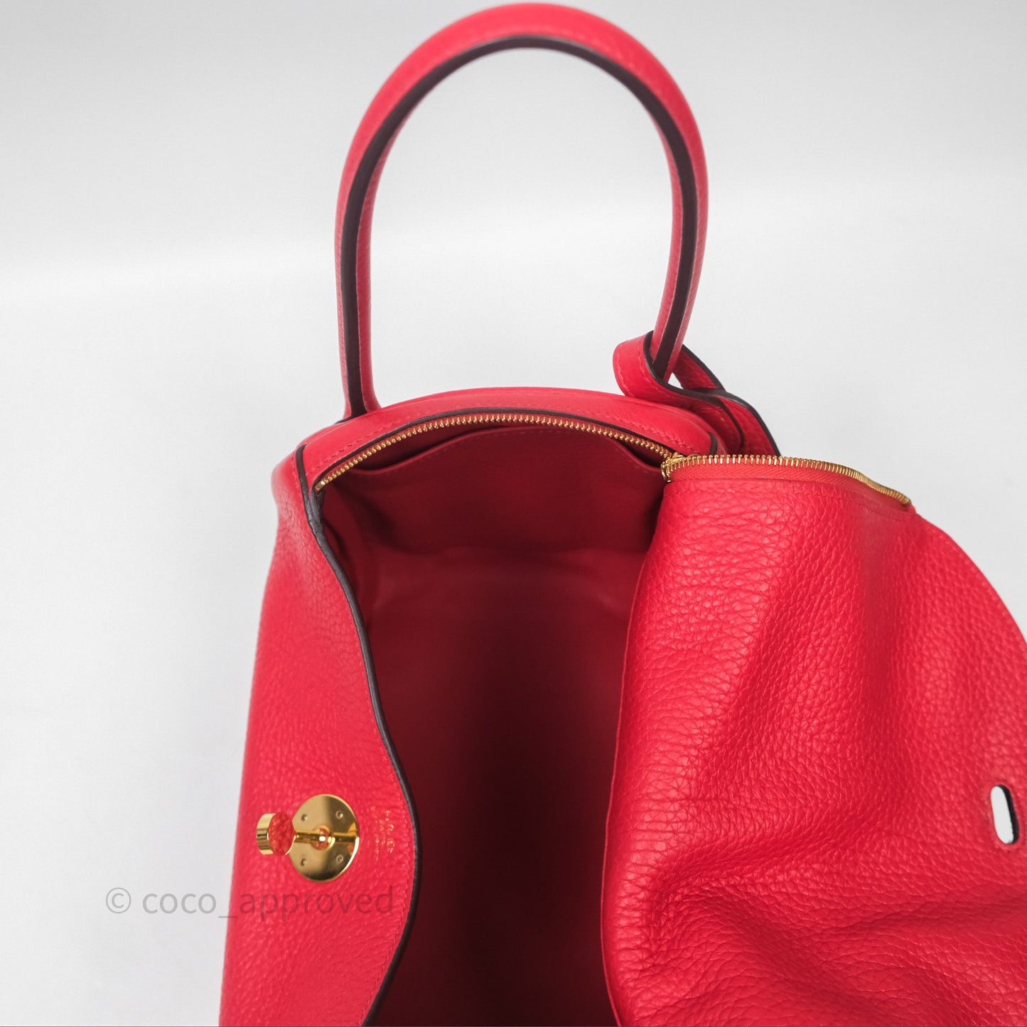 Hermes Lindy 26 Rouge Tomate S5 Taurillon Clemence Gold Hardware